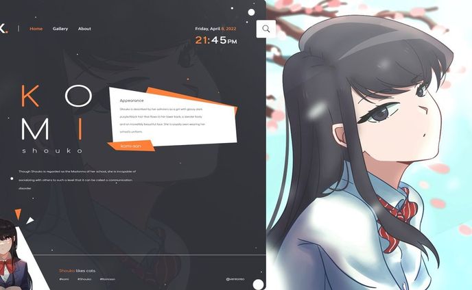 Komi Shouko Wallpaper Design