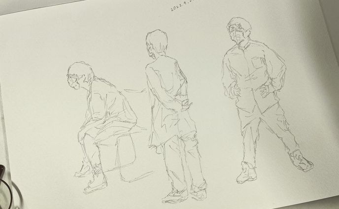 人物画　1分ドローイング