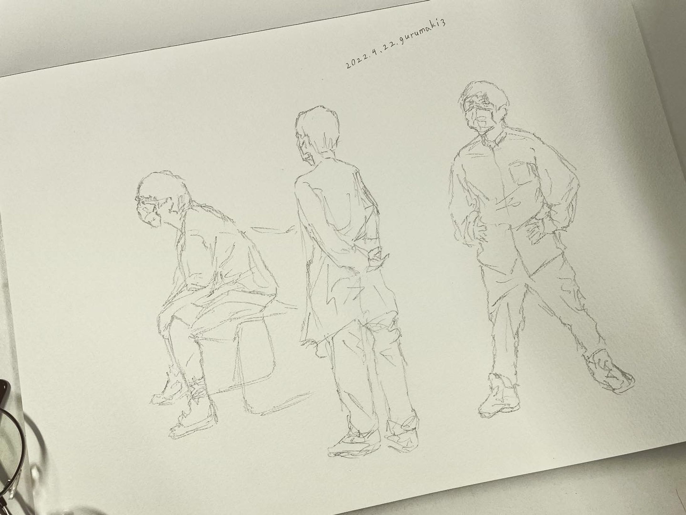 人物画　1分ドローイング-1