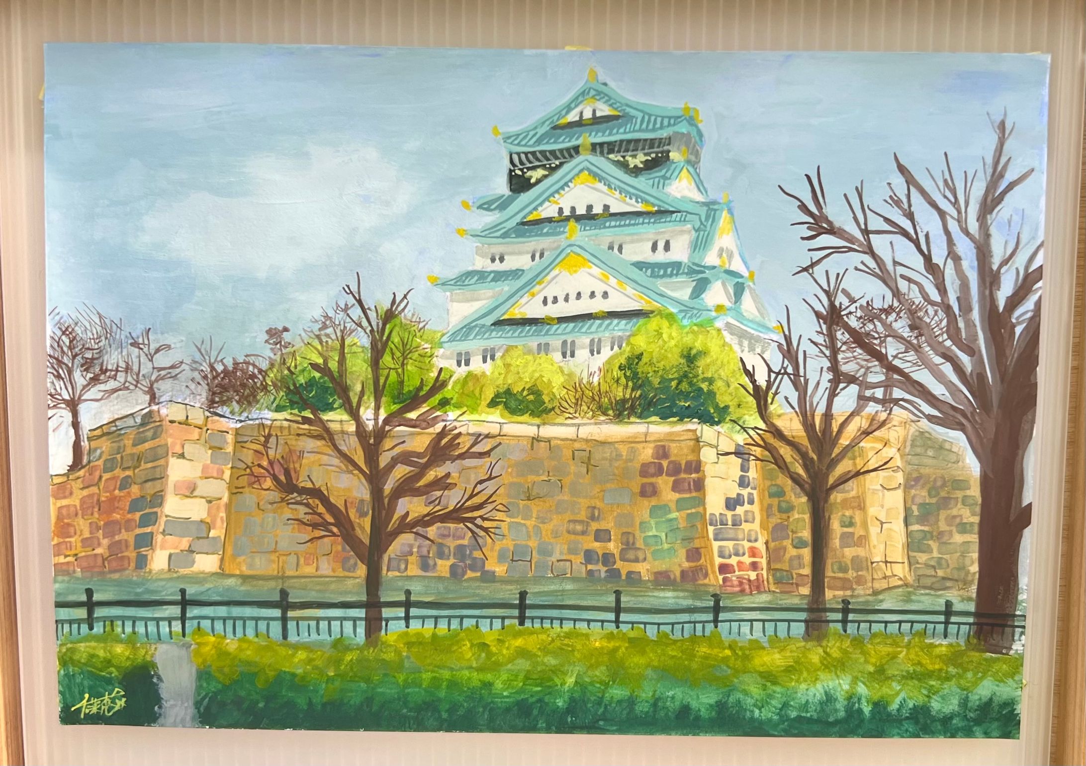 大阪城公園のスケッチ-1