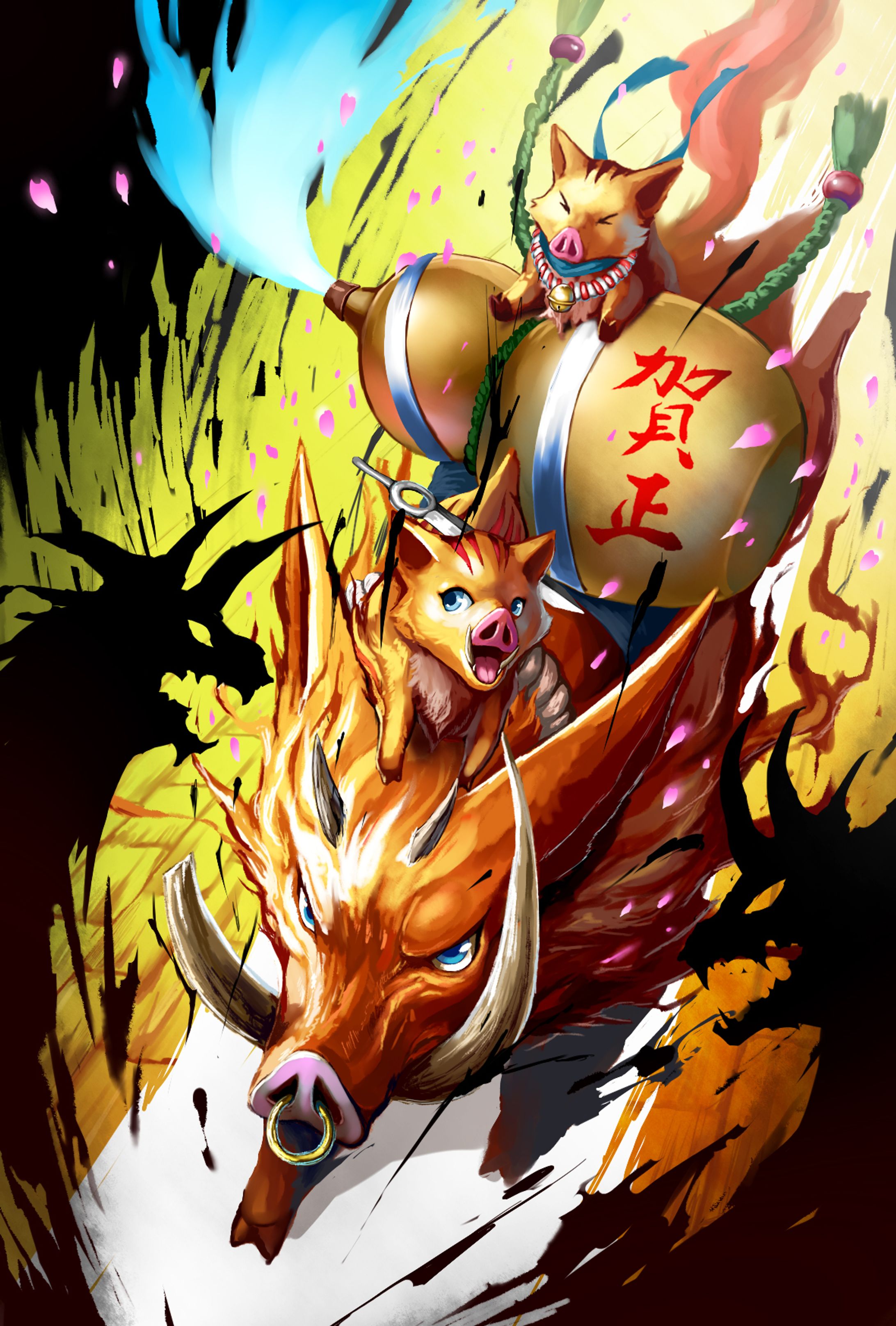 2019年　年賀イラスト#1-1