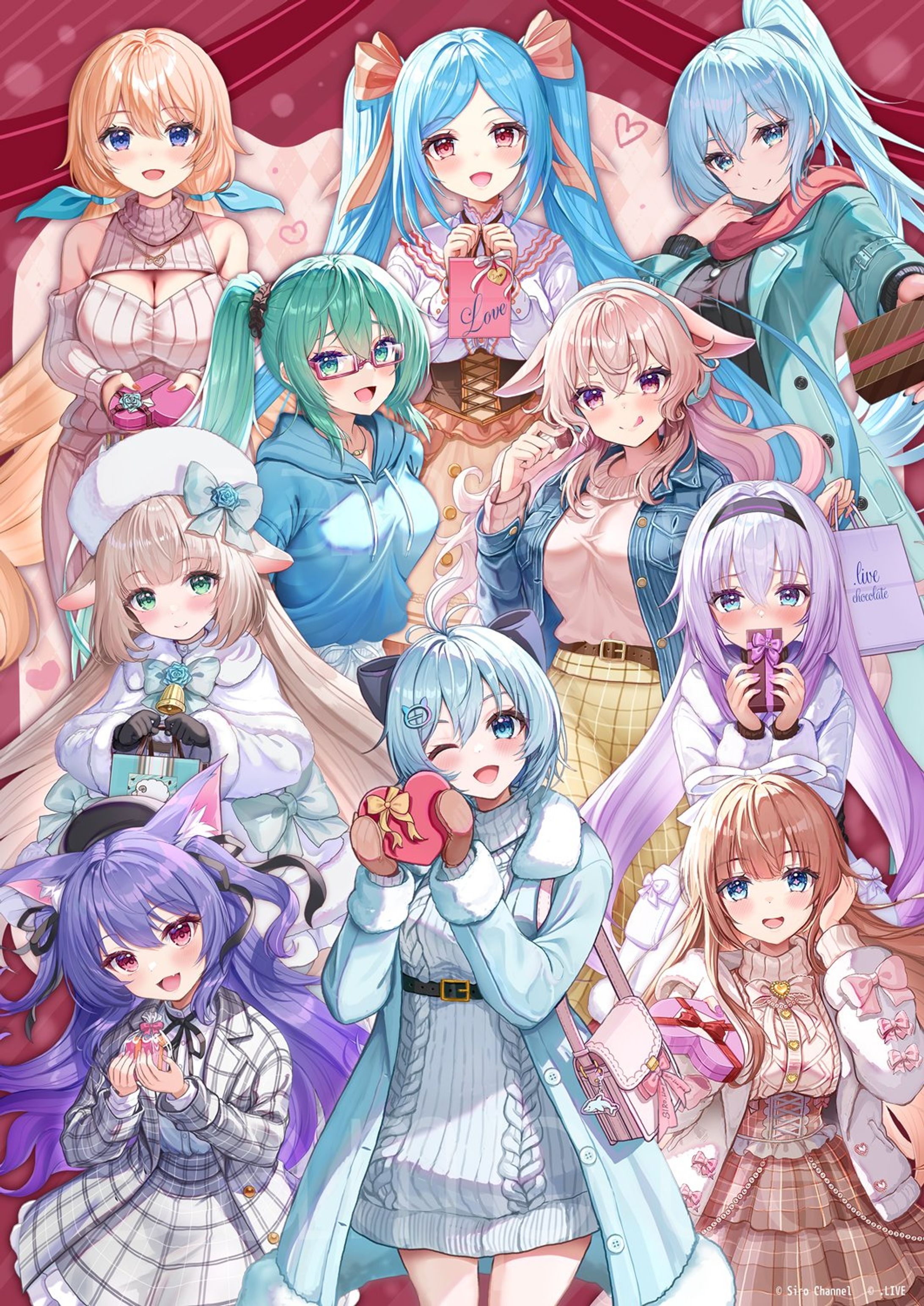 バレンタイングッズ立ち絵イラスト-1