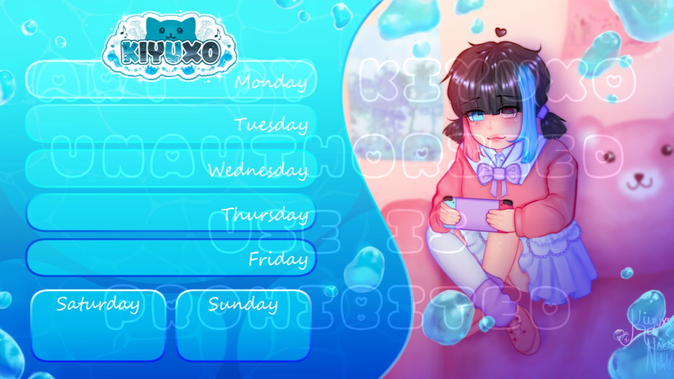 Stream Schedule - Bubbles-1