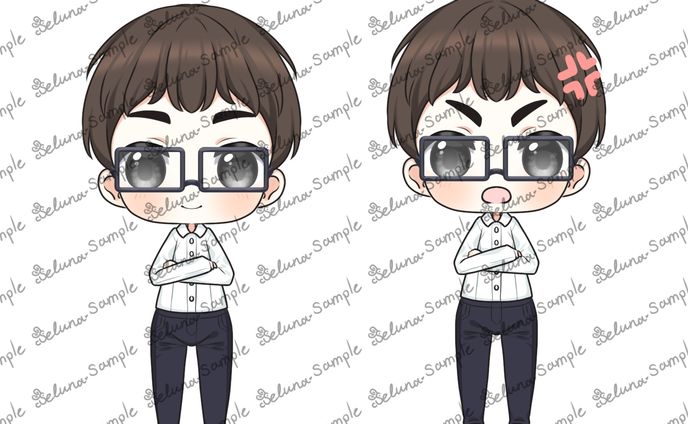 ミニキャライラスト_にぱ様