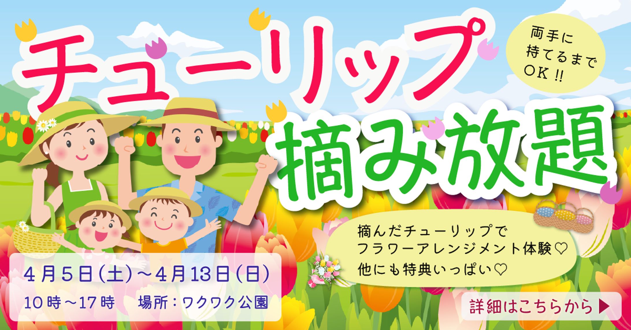 春のイベント案内＜チューリップ摘み放題＞-1