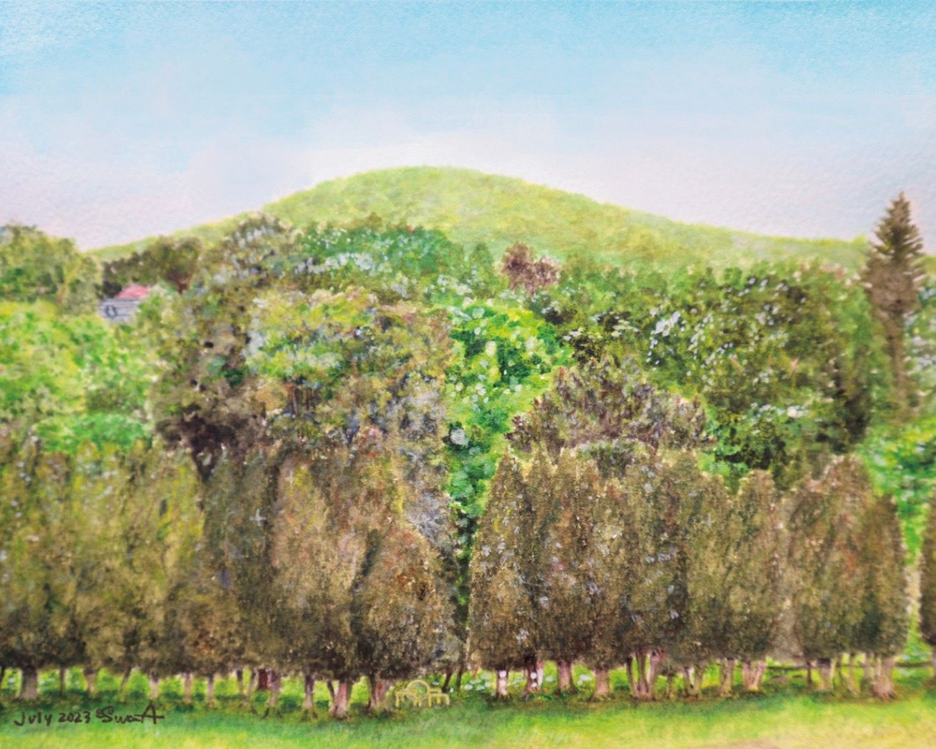 original】窓から見える景色(F10/水彩色鉛筆) original】窓から見える景色(F10/水彩色鉛筆)