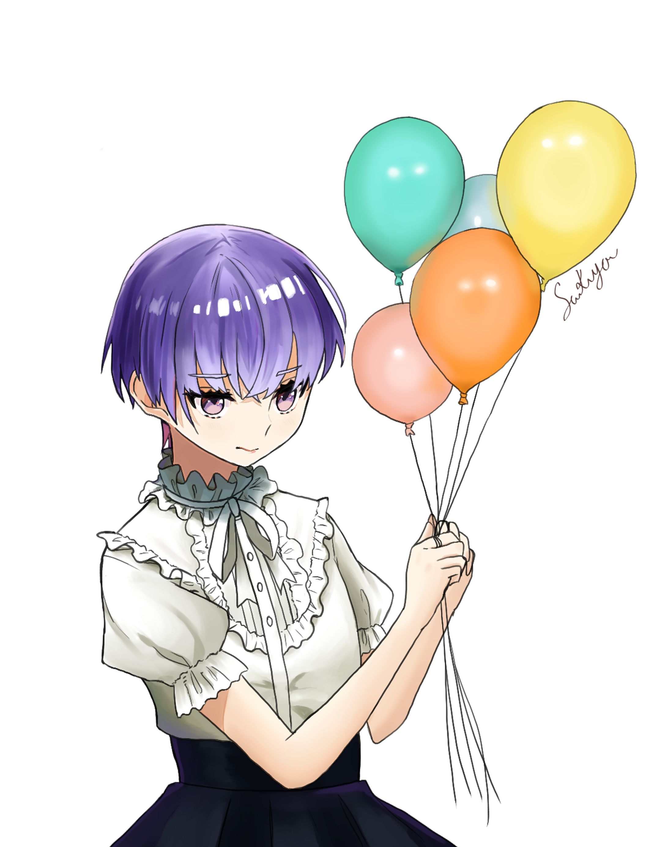 風船と少女-1