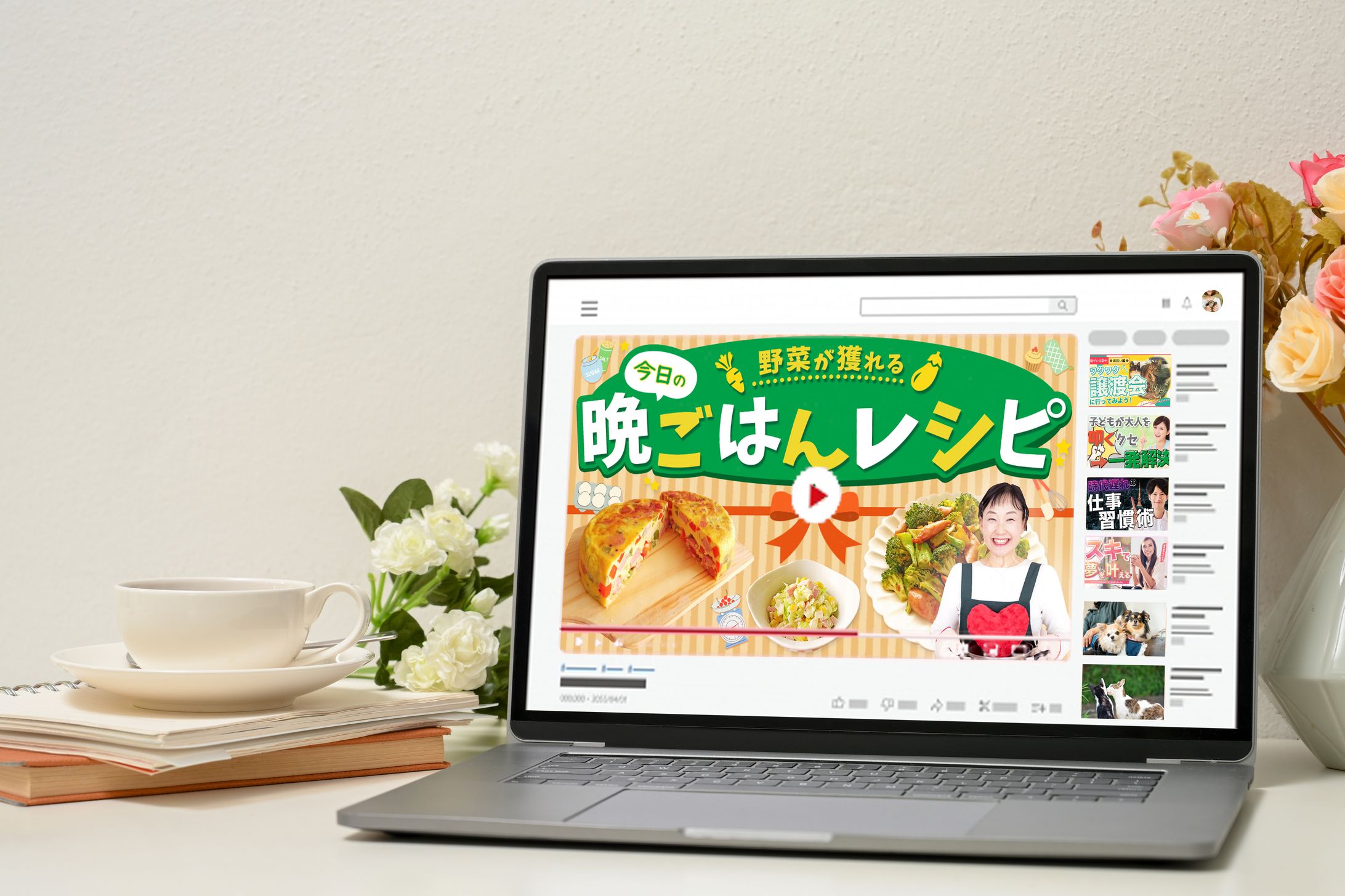 【サムネイル】野菜が獲れる今日の晩ごはんレシピ-1