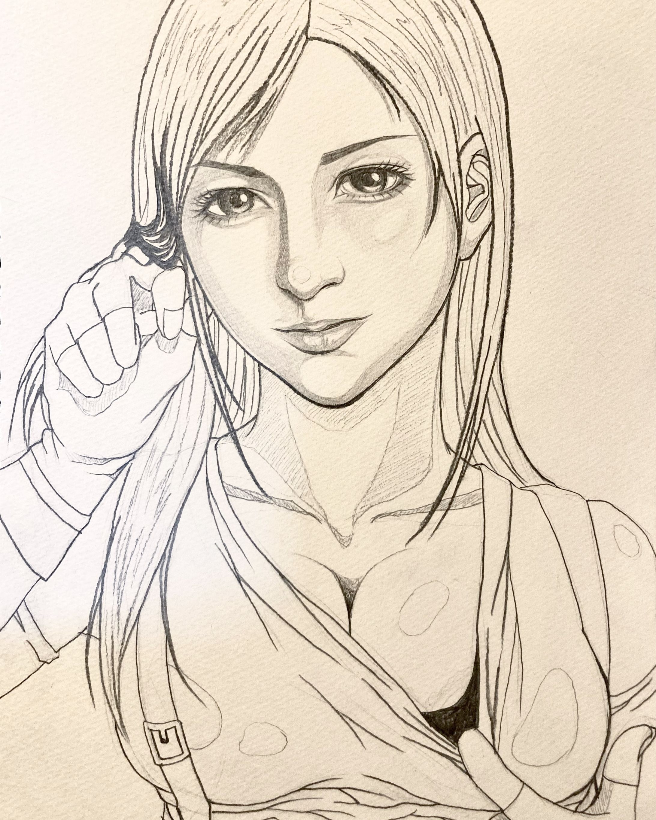 ティファたん下書き-1