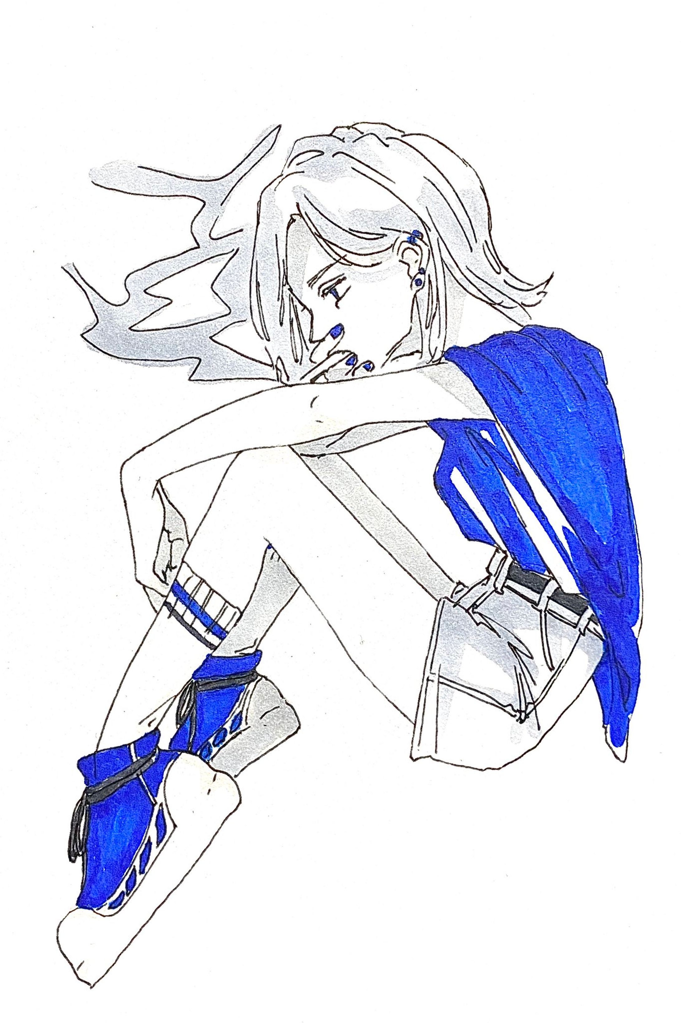 a girl in the cigarette smoke-1