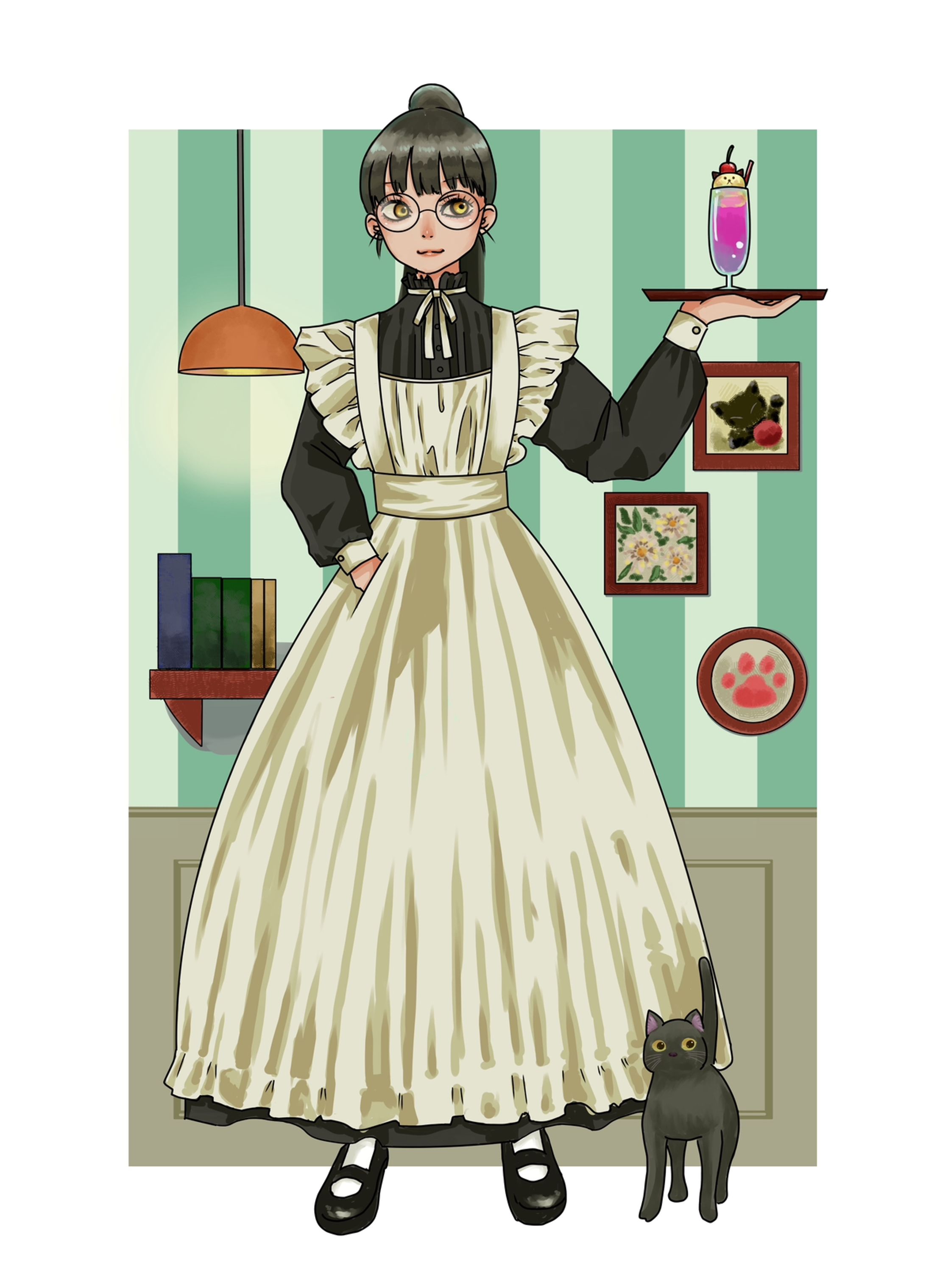 カフェのメイドさん-1