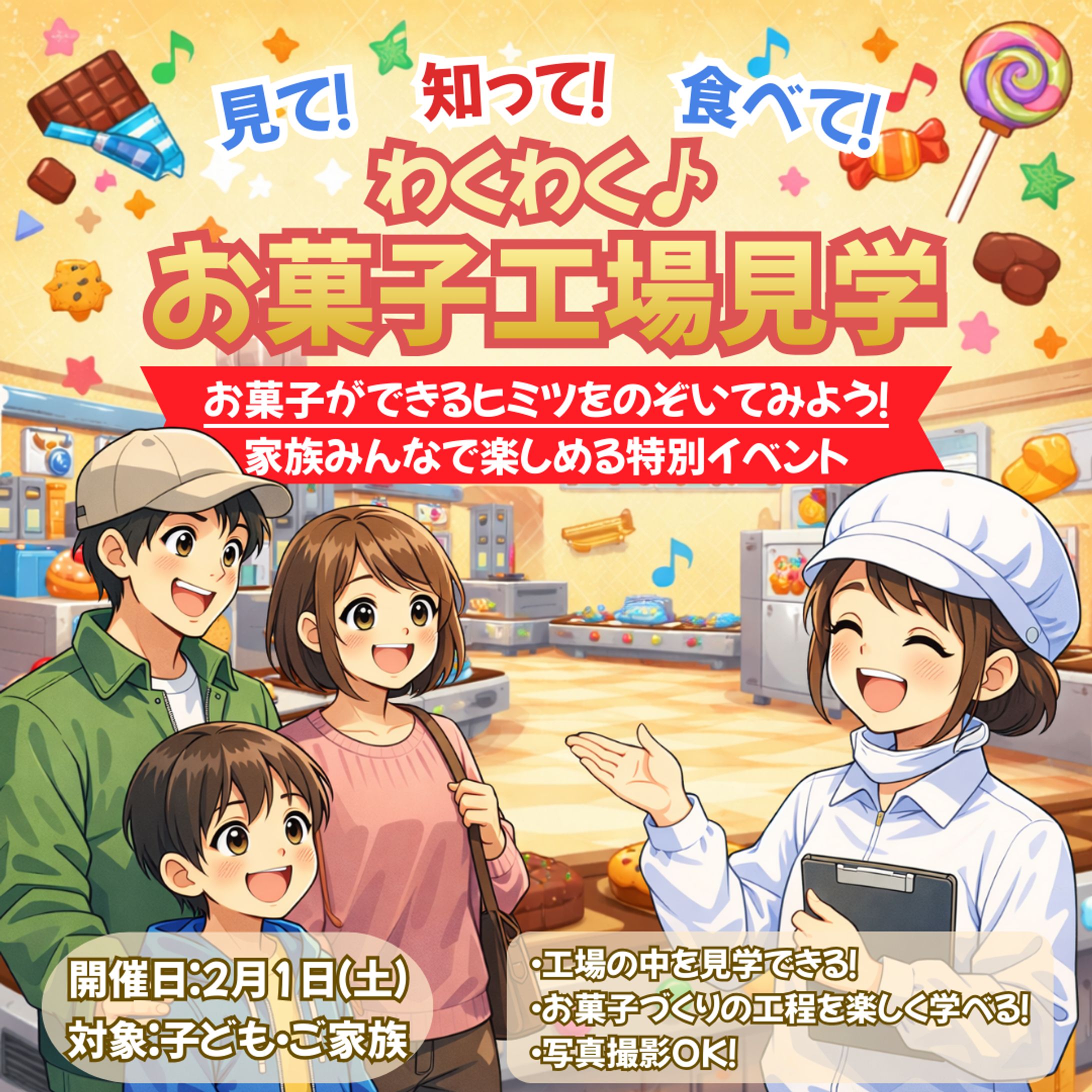お菓子工場見学-1