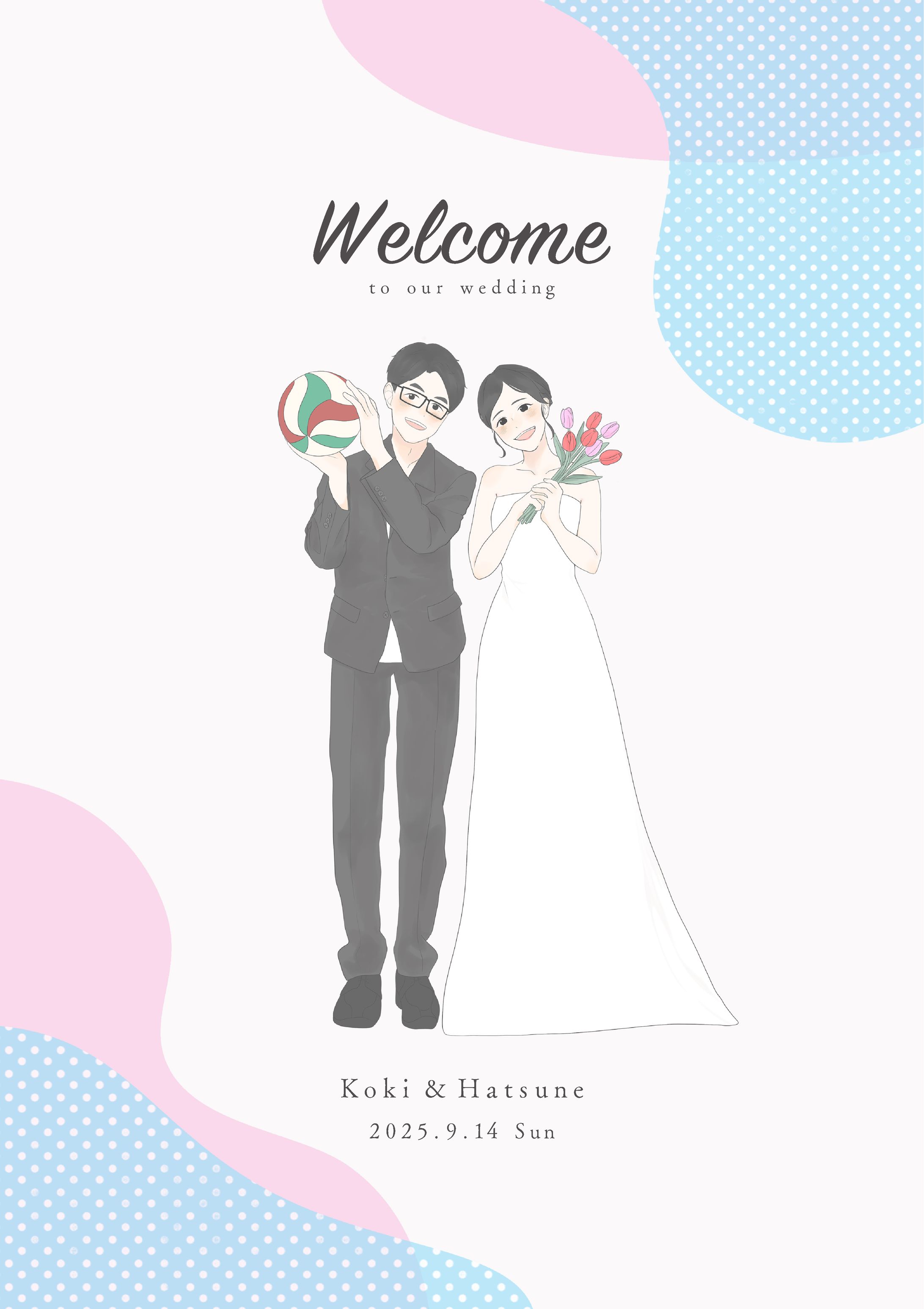 似顔絵ウェルカムボード-1