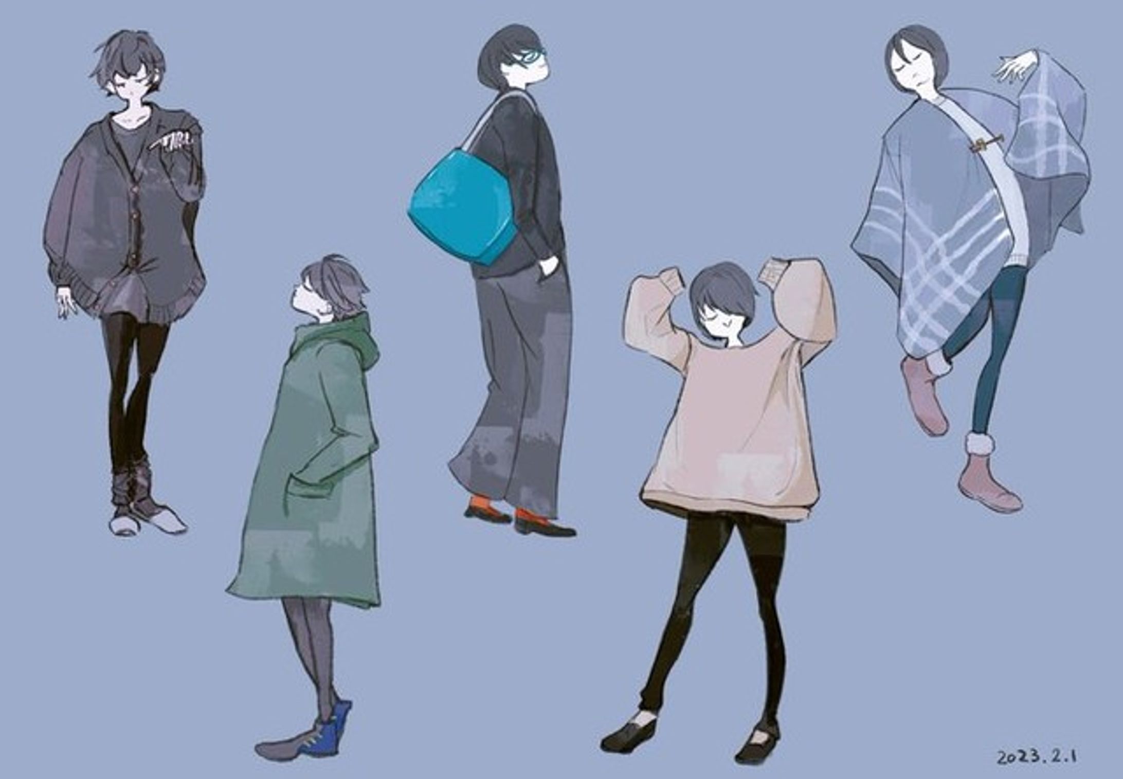 私服ファッションイラスト-1