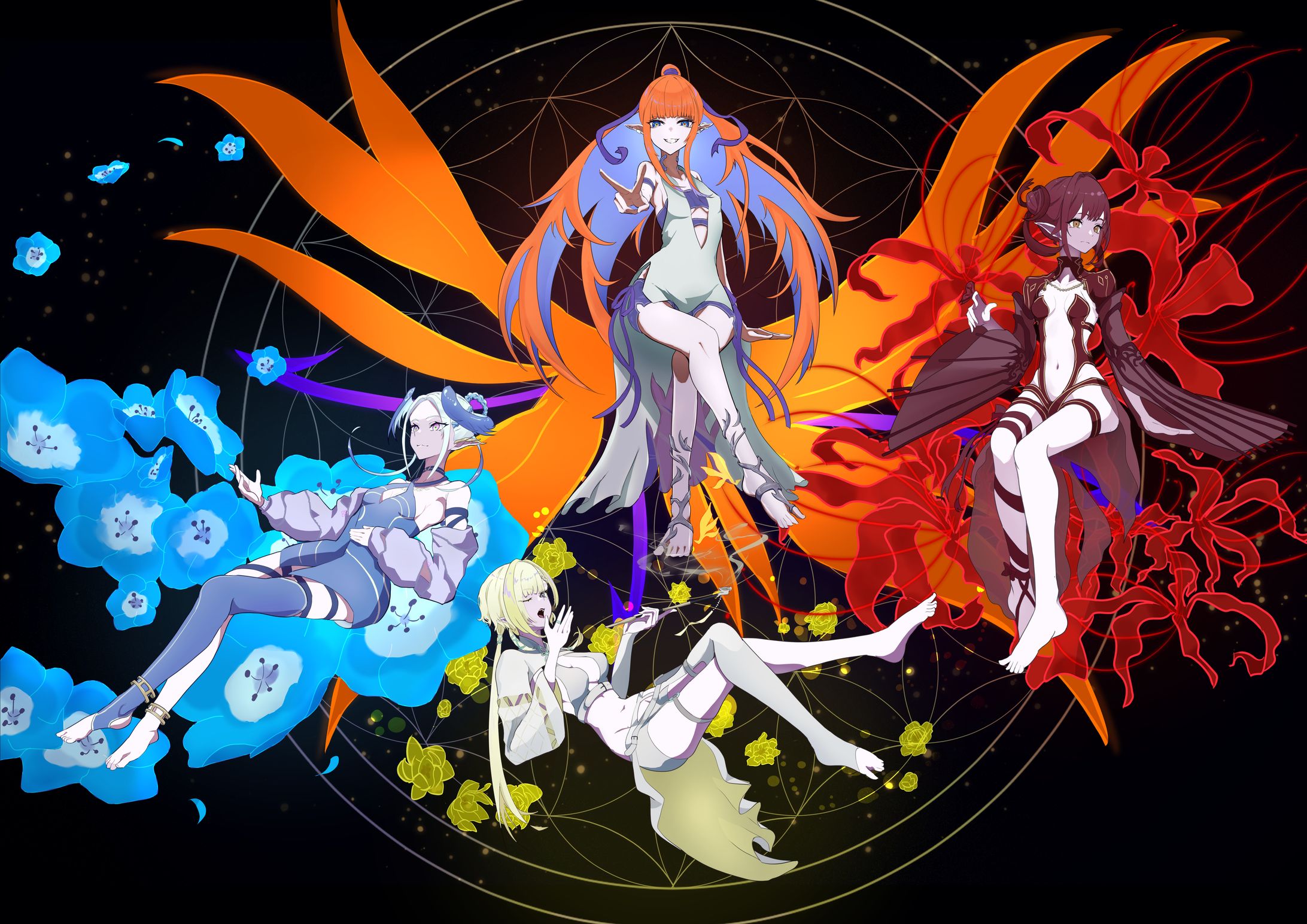 オリジナル　キャラクターデザイン　花鳥風月-1