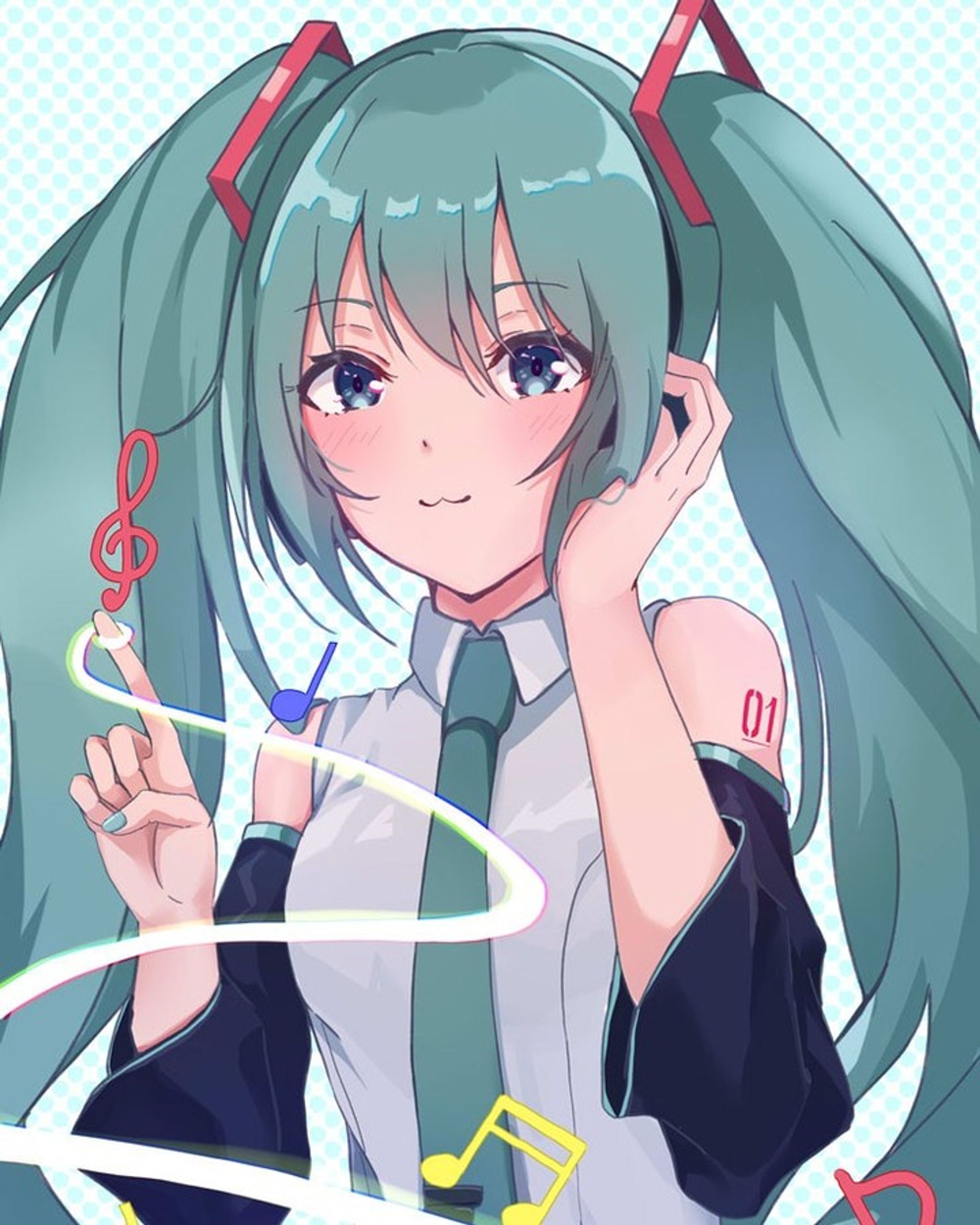 #illustration #illust #art #artwork #anime #fanart　#manga #animegirl #drawing #kawaii #digitalart #hatsunemiku #miku-1