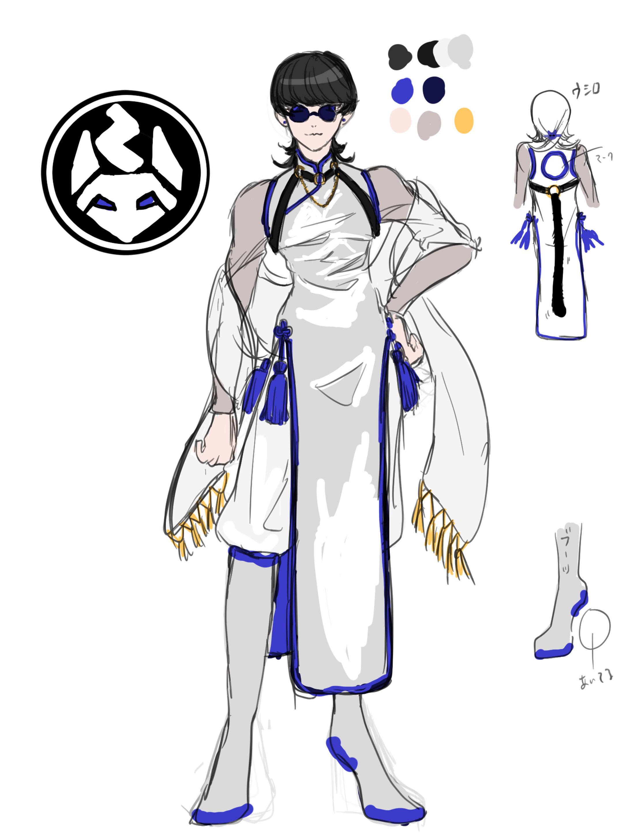 OCデザイン立ち絵ラフ-1