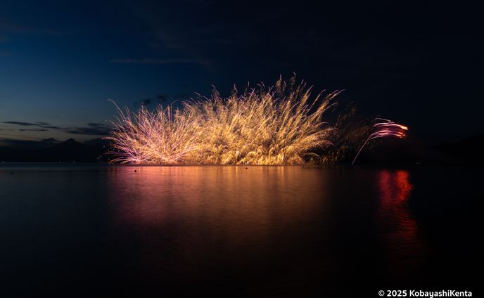 猪苗代湖の花火