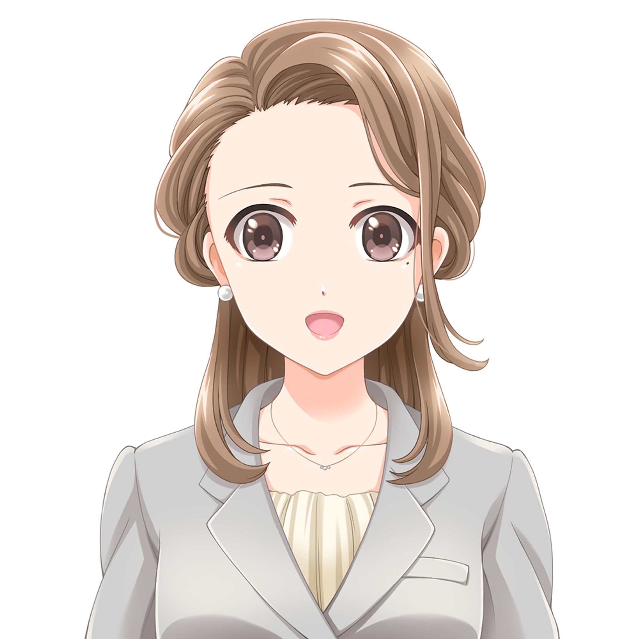 【創作絵】チャットボット用女性キャラクターイラスト案-1