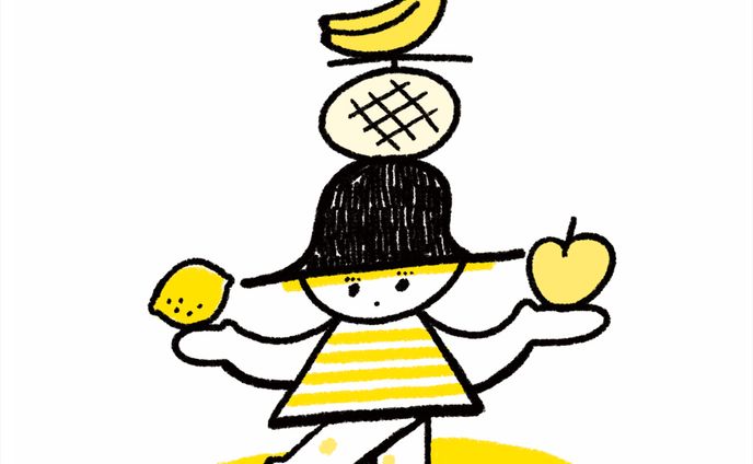 線画・フルーツだいすき