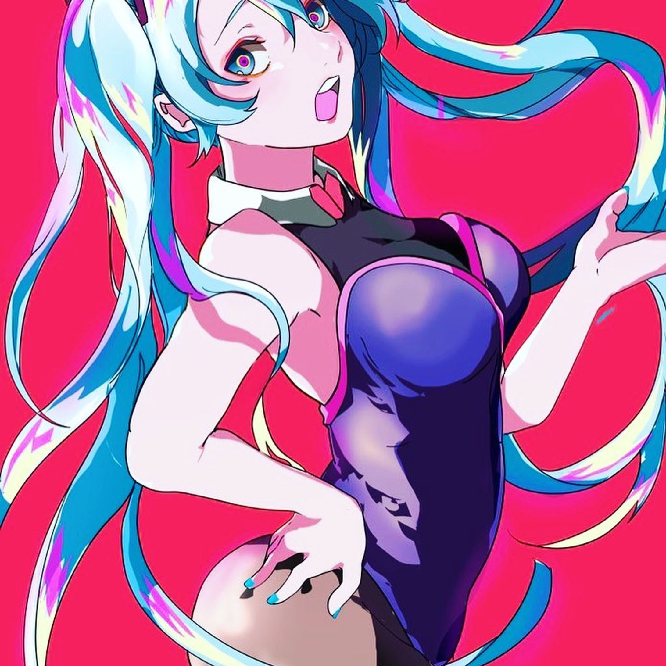 RED miku🍓🎀#illustrator #art #artwork #artgallery #hatsune #hatsunemiku #miku #vocaloid #ボカロ #ボーカロイド　#初音ミク #初音ミクイラスト #初音ミク好きと繋がりたい #絵描きさんと繋がりたい #絵描き #フォロー-1
