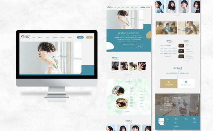 ヘアサロン　Webサイトデザイン