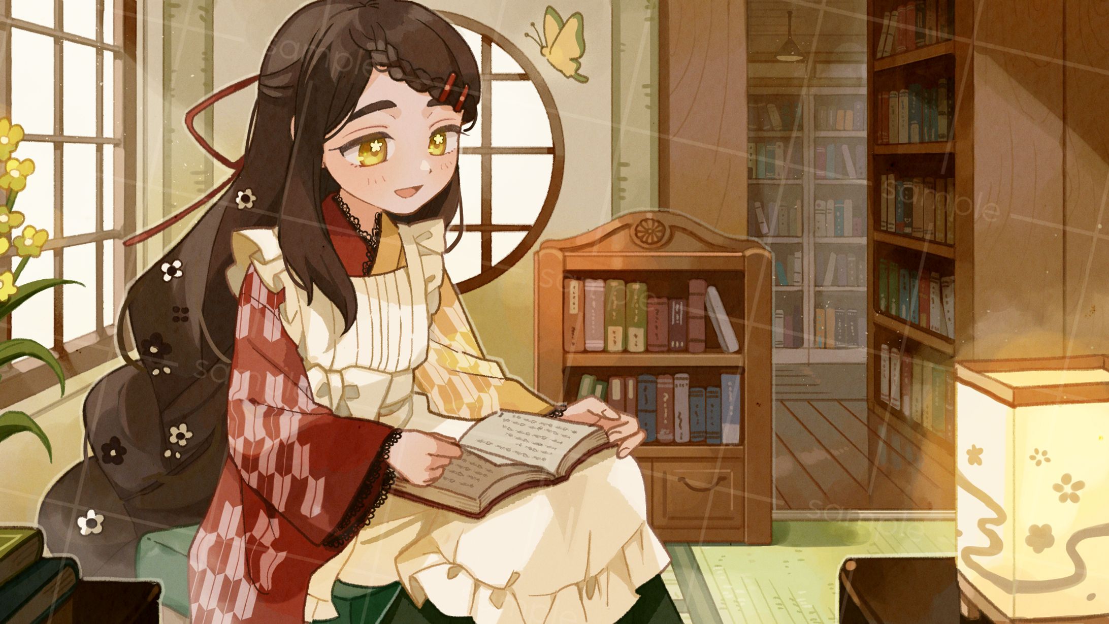 配信・動画用イラスト/はな町様-1