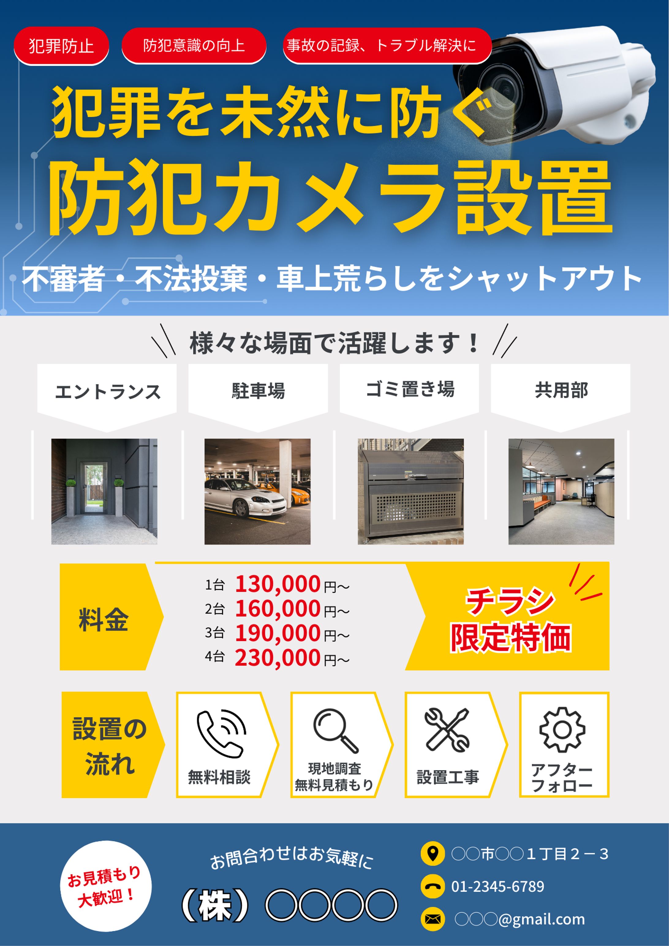 防犯カメラ設置工事-1