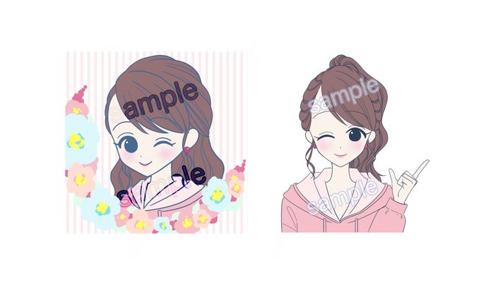 表情貼圖、mv用イラスト