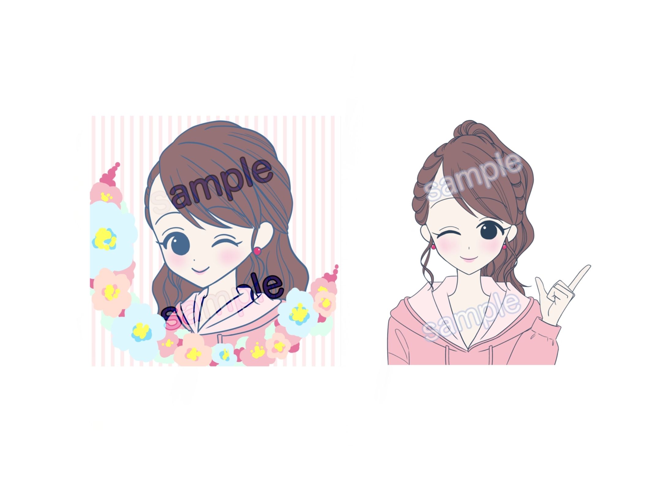 アイコン用イラストと表情ちがいイラスト（ココナラ）-1