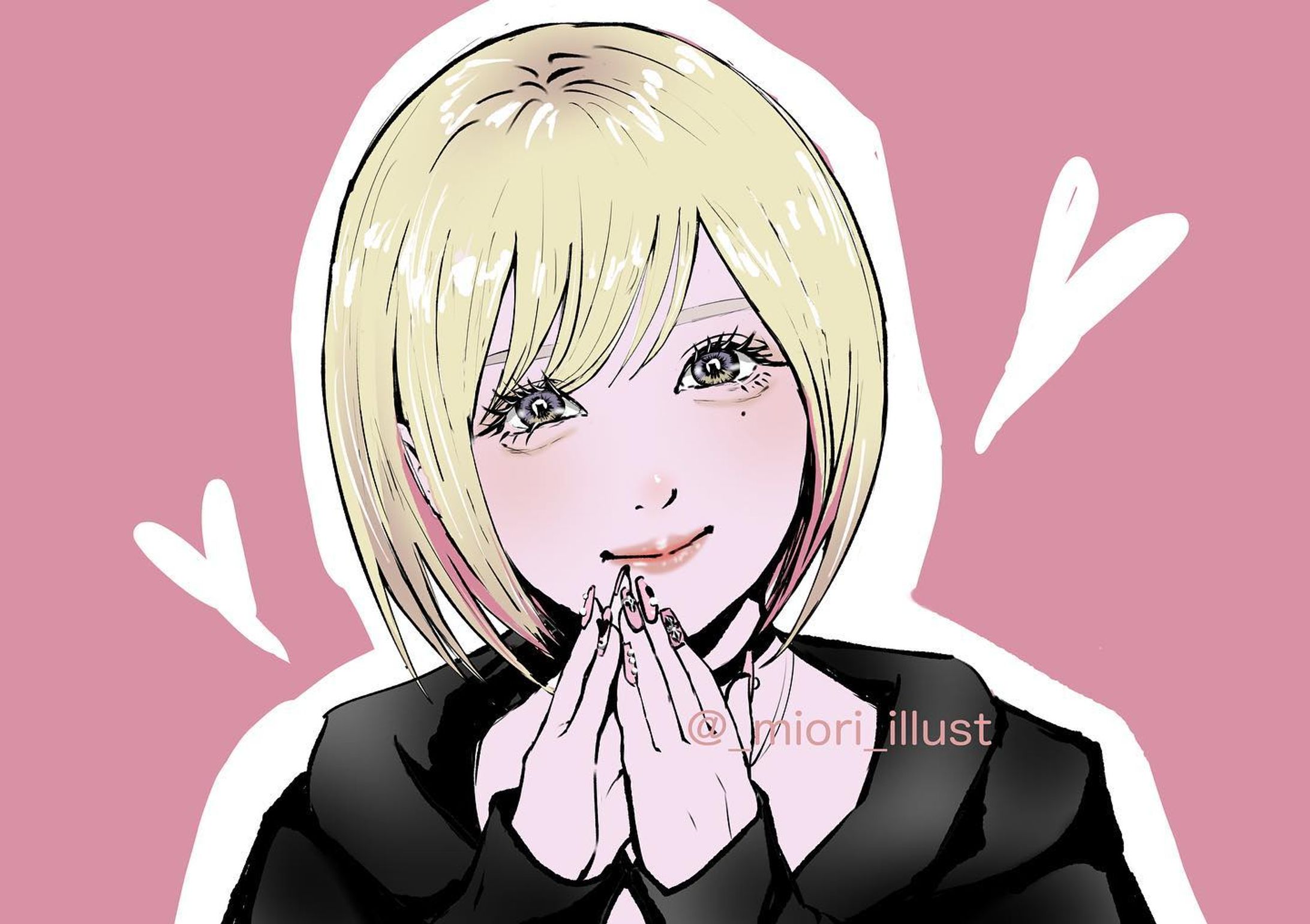 美容系YouTuberのハウスダストさんを描きました🫶💕2枚目のファンアートです！前回はピンクヘアーのハウスダストさんを描きました。ご本人様の可愛さもメイク技術も凄くて、こちらはボブヘアーでピンクのインナーカラーに染めたハウスダストさんです😊💄✨💫切り立ての髪型で嬉しそうに笑うハウスダストさんがすごく可愛いんです☺️▶︎YouTube youtube.com/@tamukun_36・・ファンアートは恐れ多くてあんまり描かないのですが、Twitterでハウスダストさんが募集していたので勇気を出して描きました！☺️・・応援してます！-1