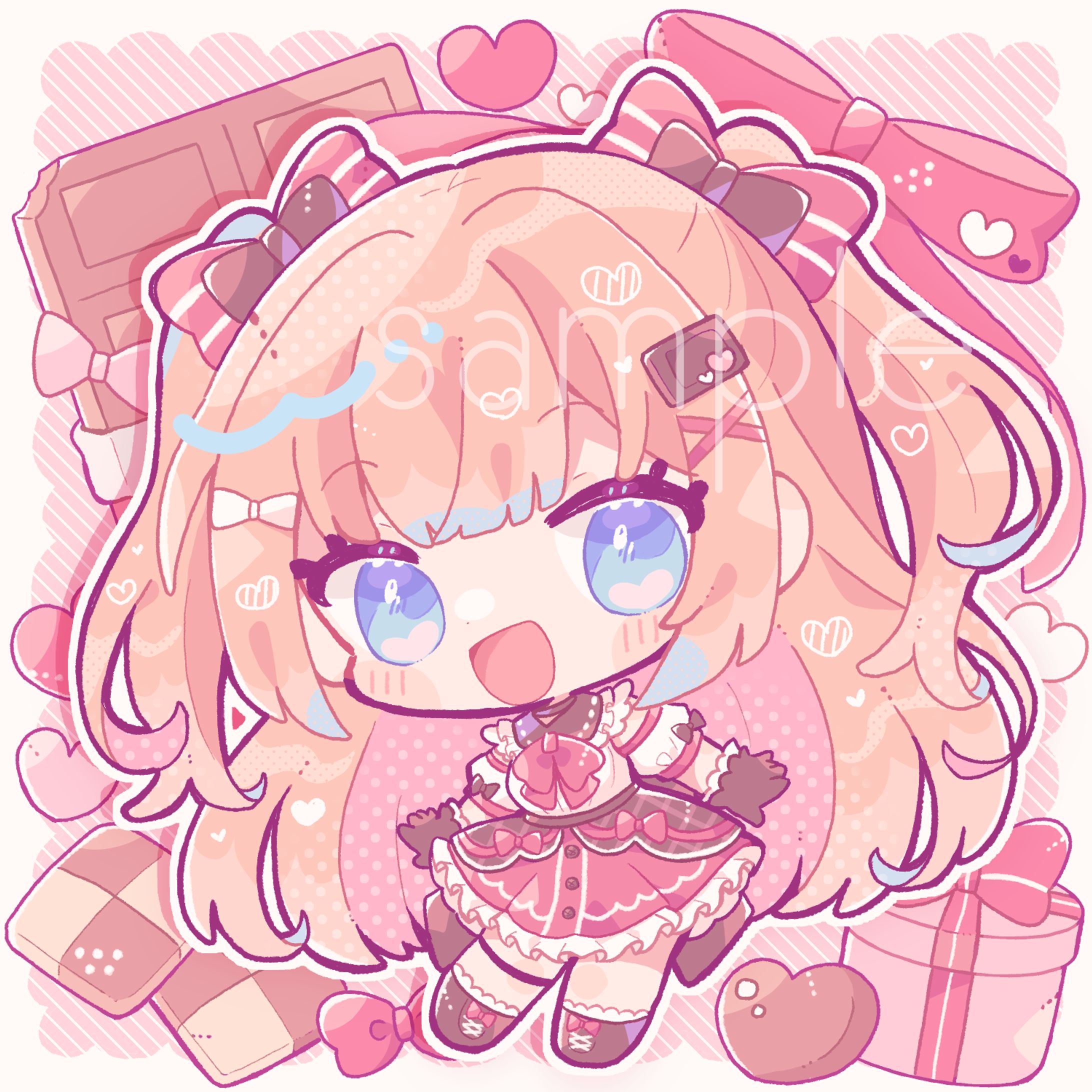 紬りあ様グッズ用SDイラスト-1