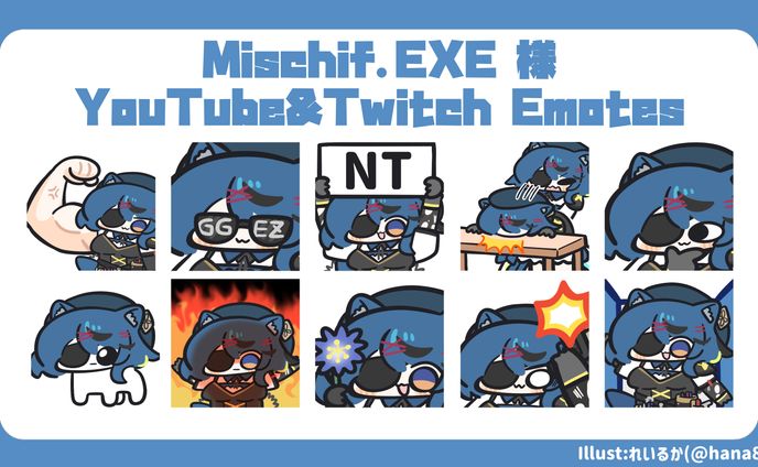 【YouTubeメンバーシップスタンプ&Twitch Emotes】すぺしゃりてEN所属 Mischief.EVE様