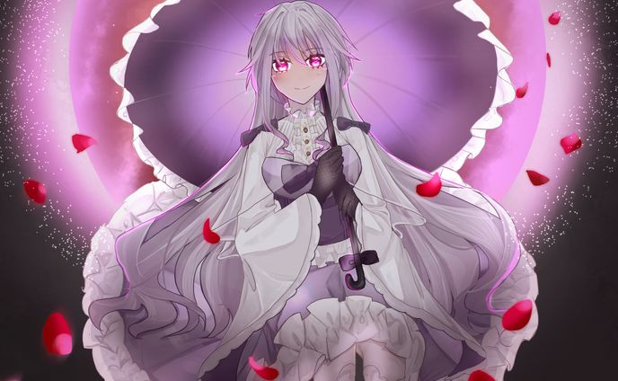 月夜の女の子
