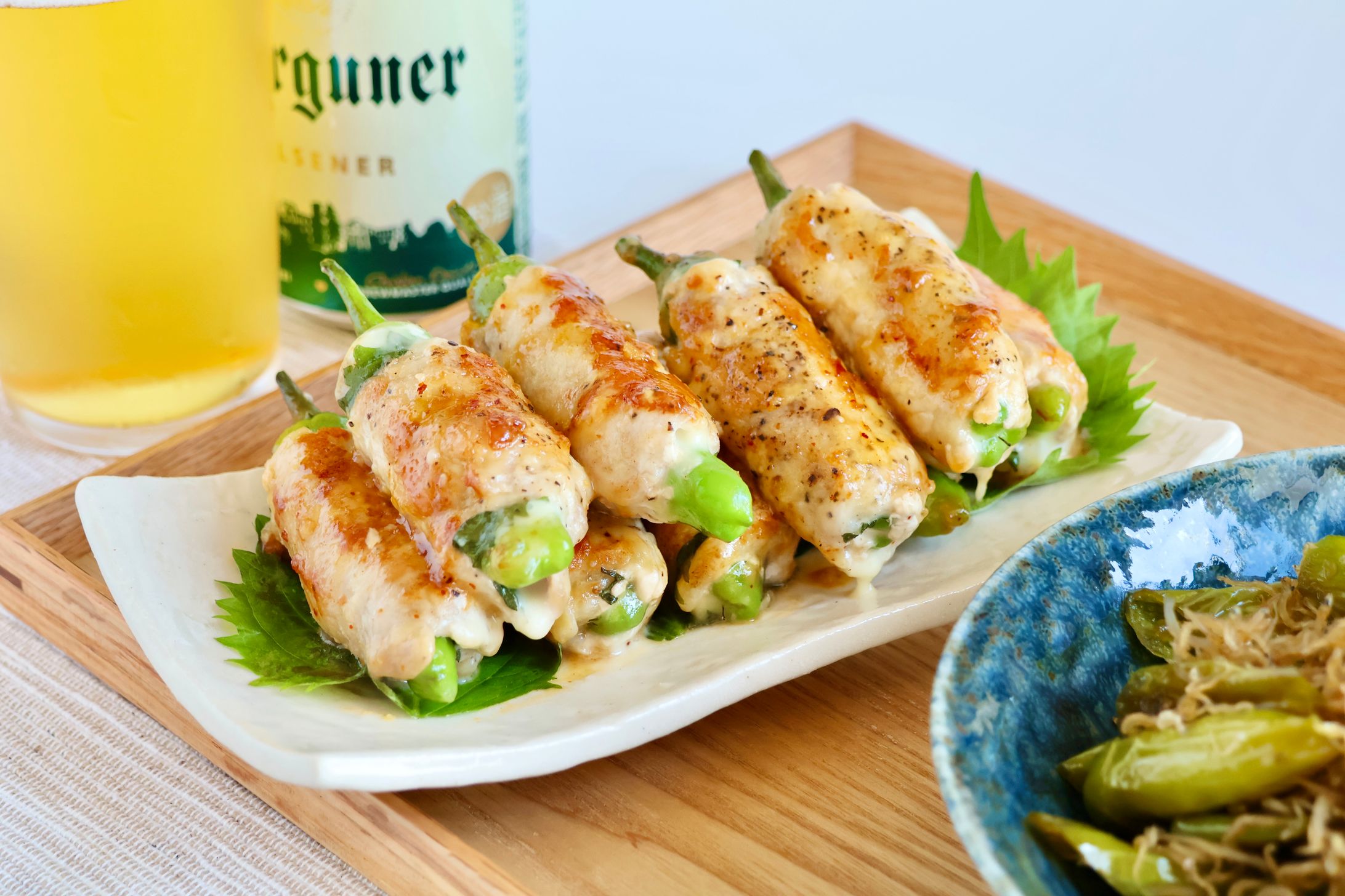 ししとうとチーズの肉巻き-1