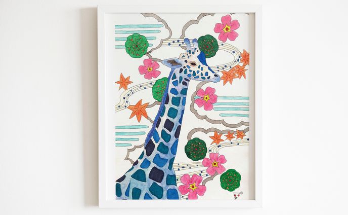 原画 -青いキリン-