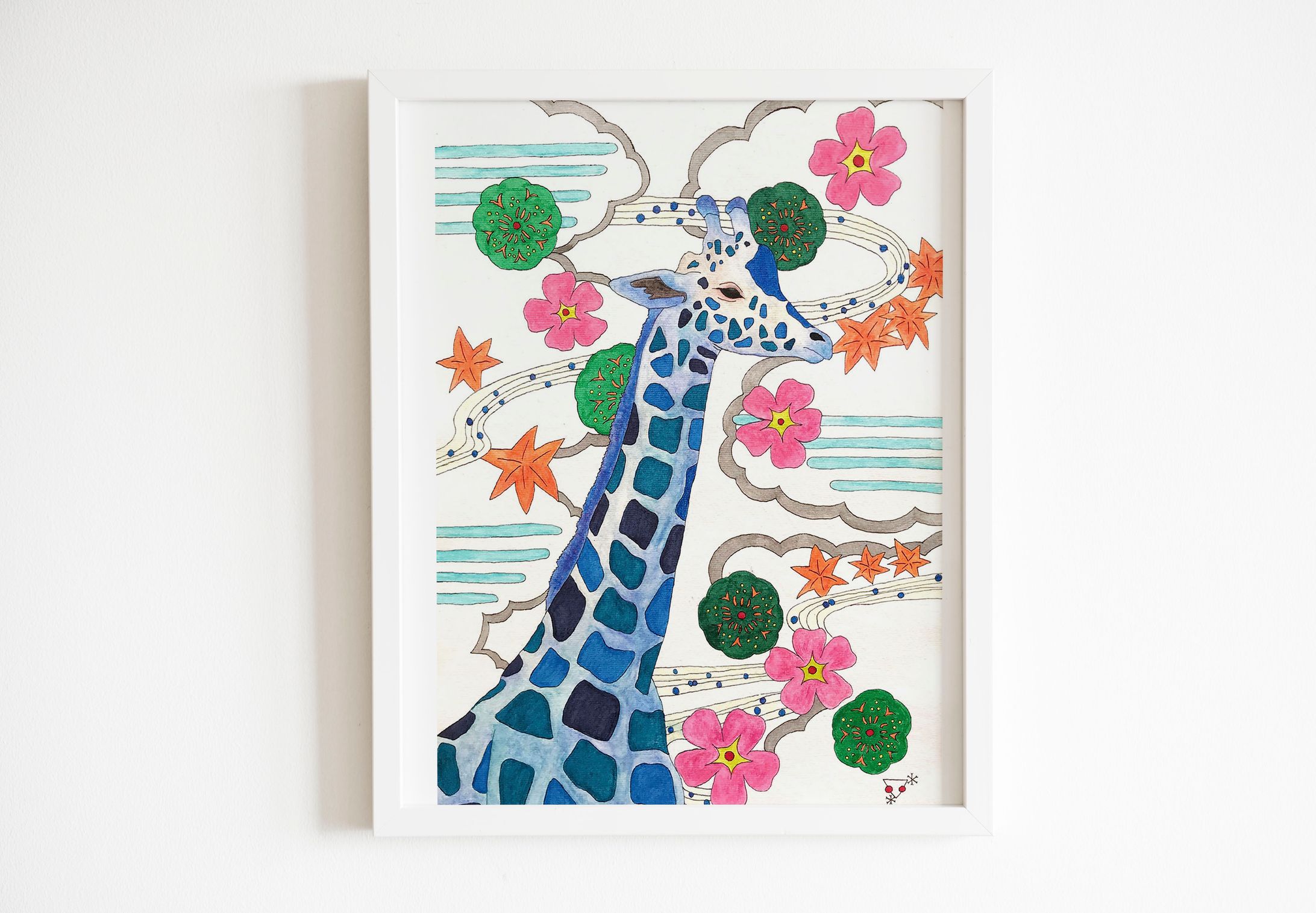 原画 -青いキリン--1