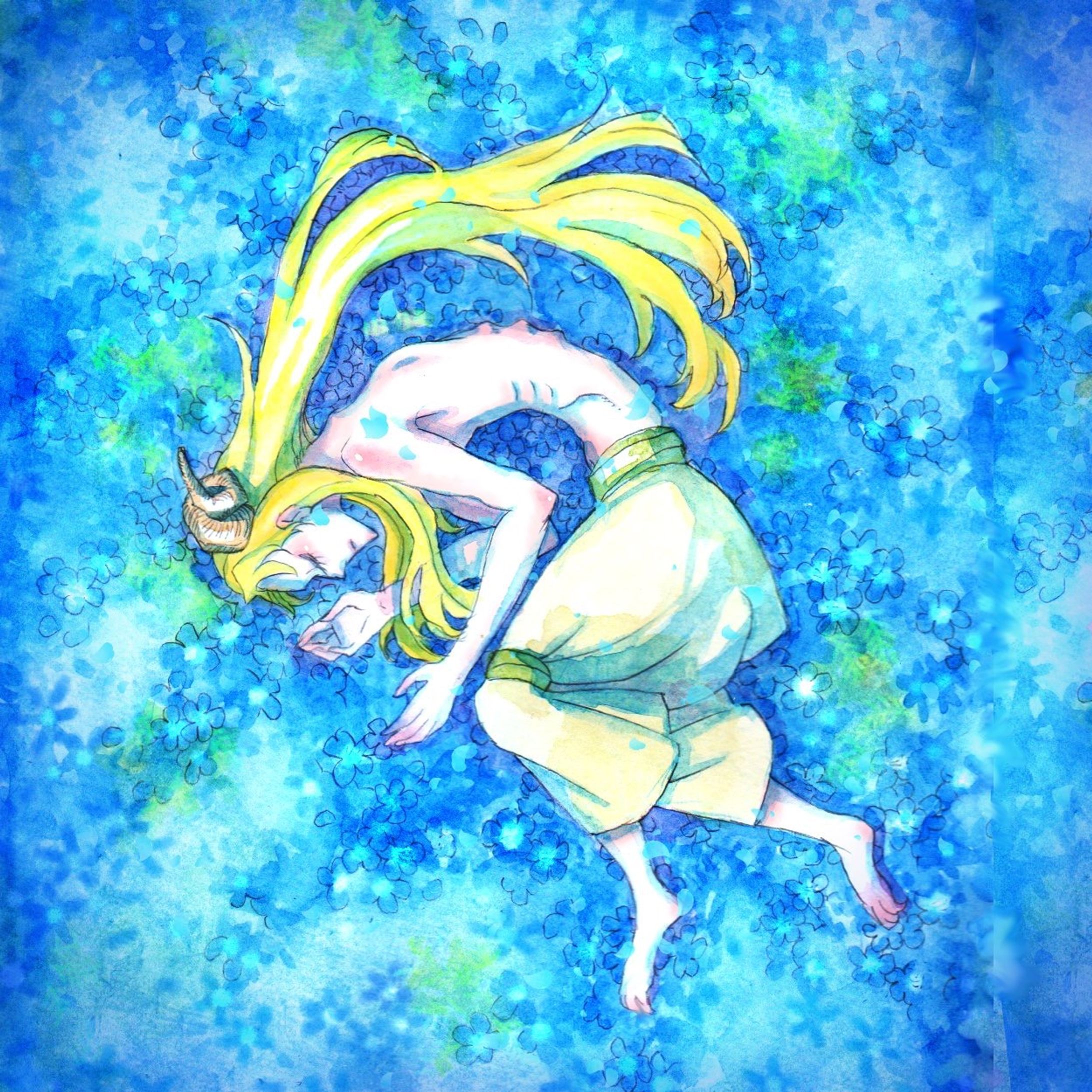 青い花の中で、永遠に。 In blue flowers, forever.-1