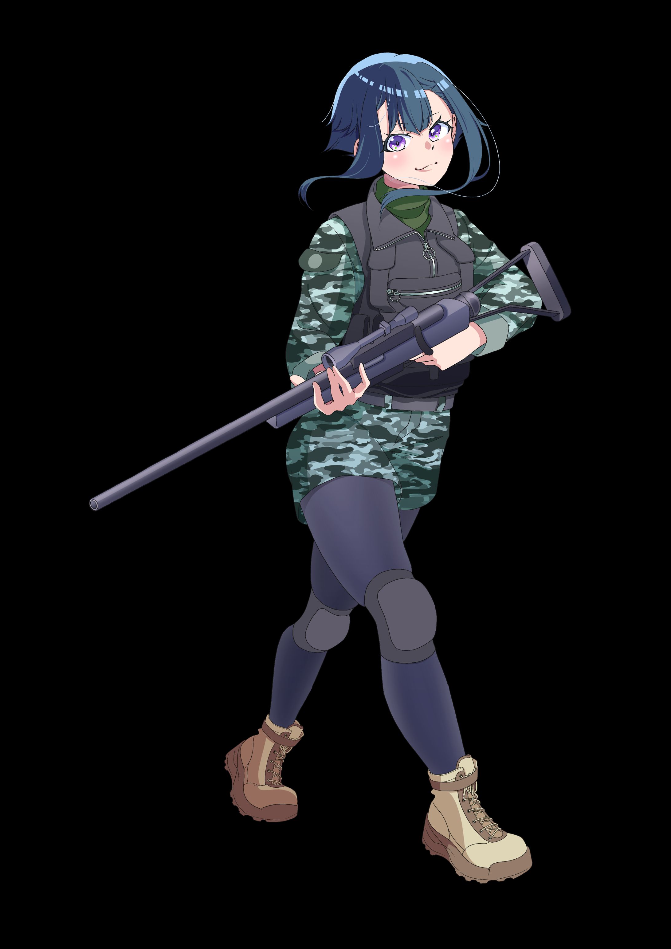 銃火器を持った少女-1