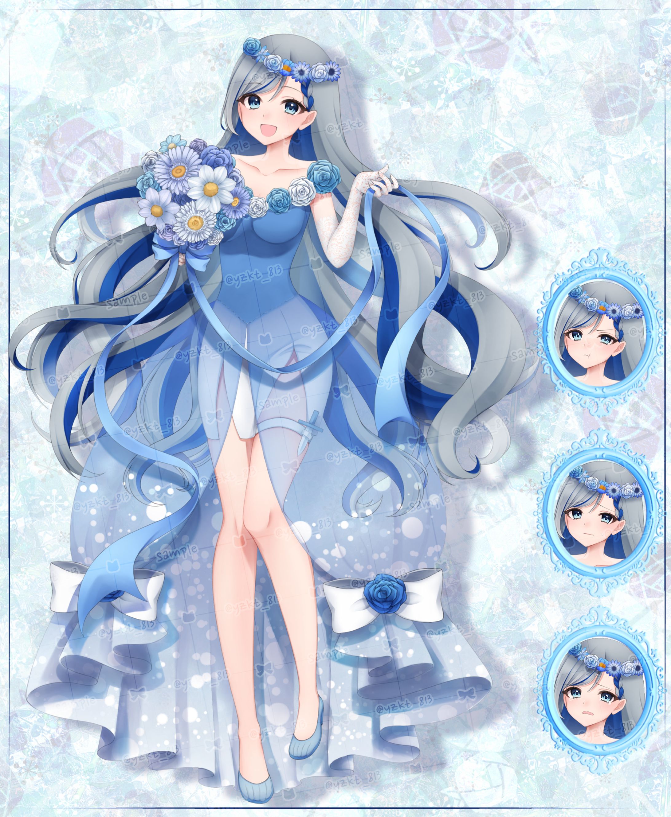 v-iii所属 蒼ヶ瀬ソラネ様 1周年記念衣装立ち絵 差分2点-1