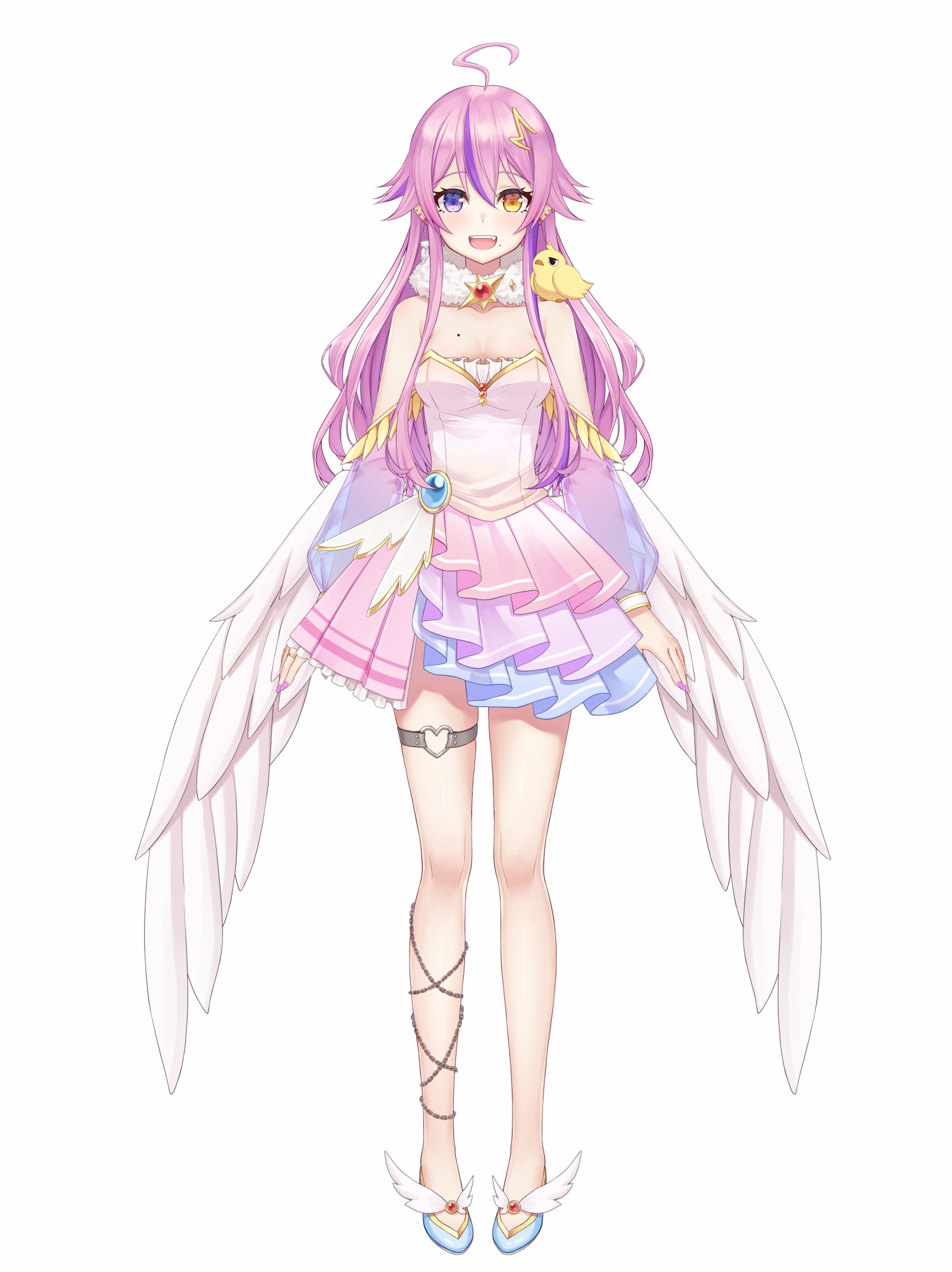 【Vtuber立ち絵】朝陽なの＆アルさん　＋表情差分、三面図-1
