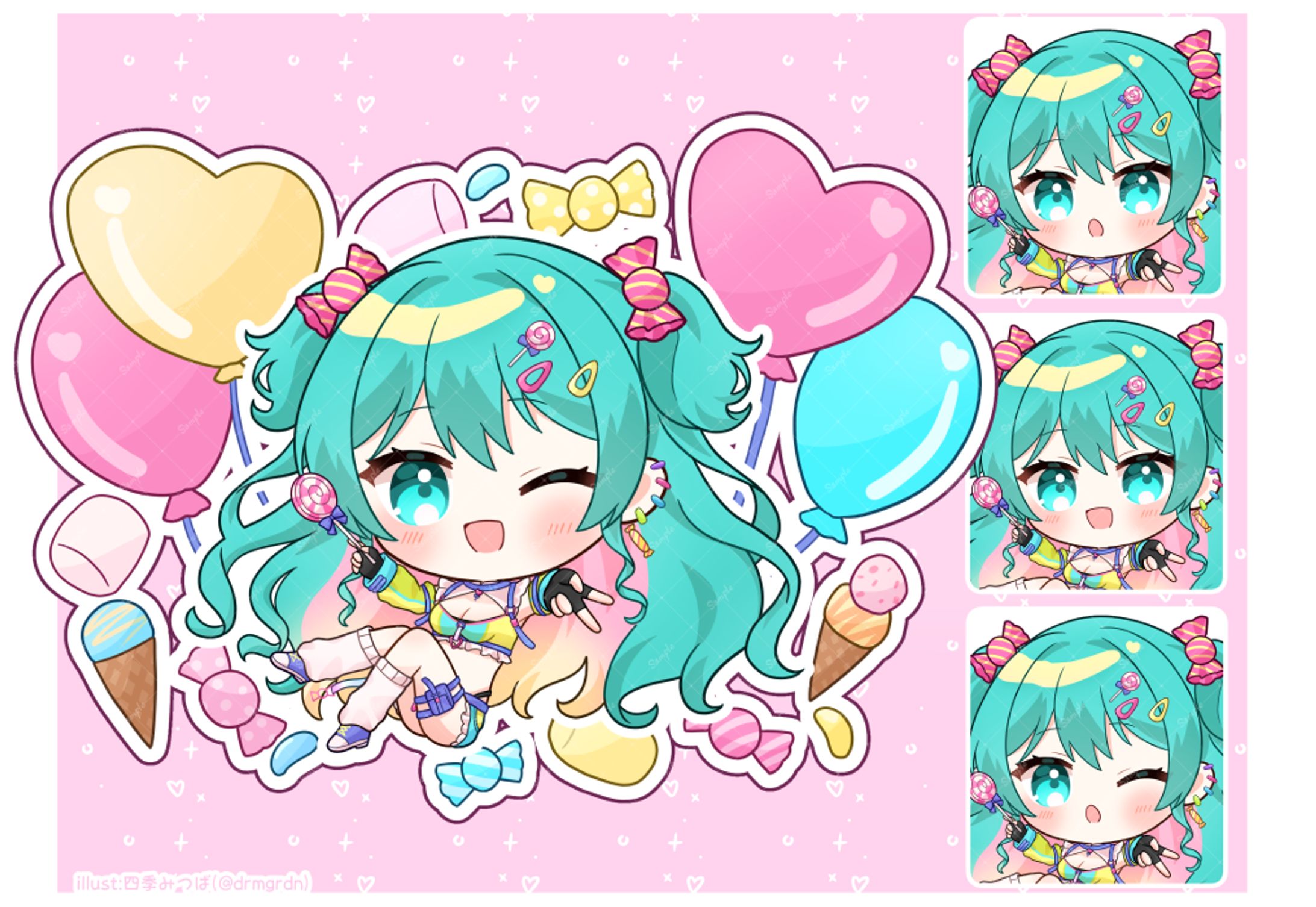 SDイラスト(2頭身スペシャル作画)-1