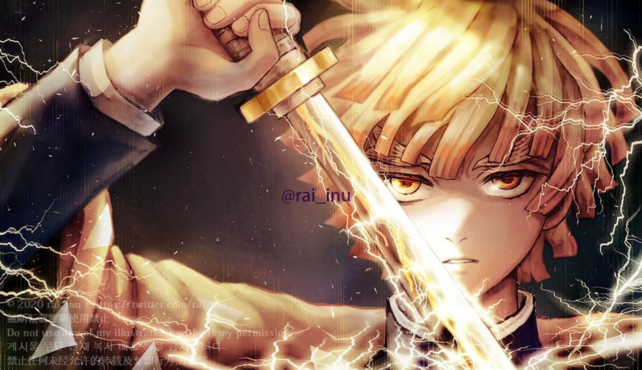 善逸・fanart（鬼滅の刃）-1