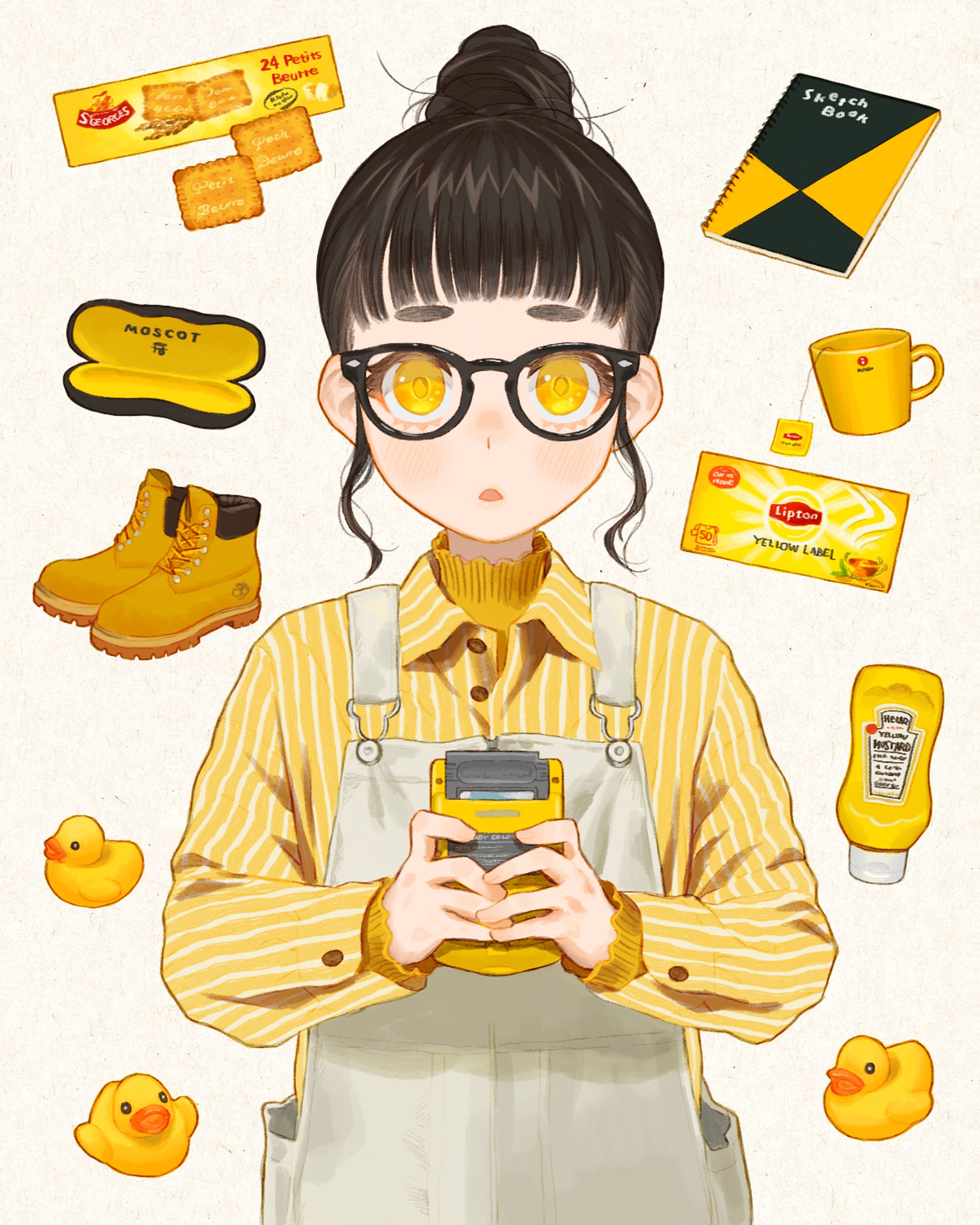 mustard yellow girl-1