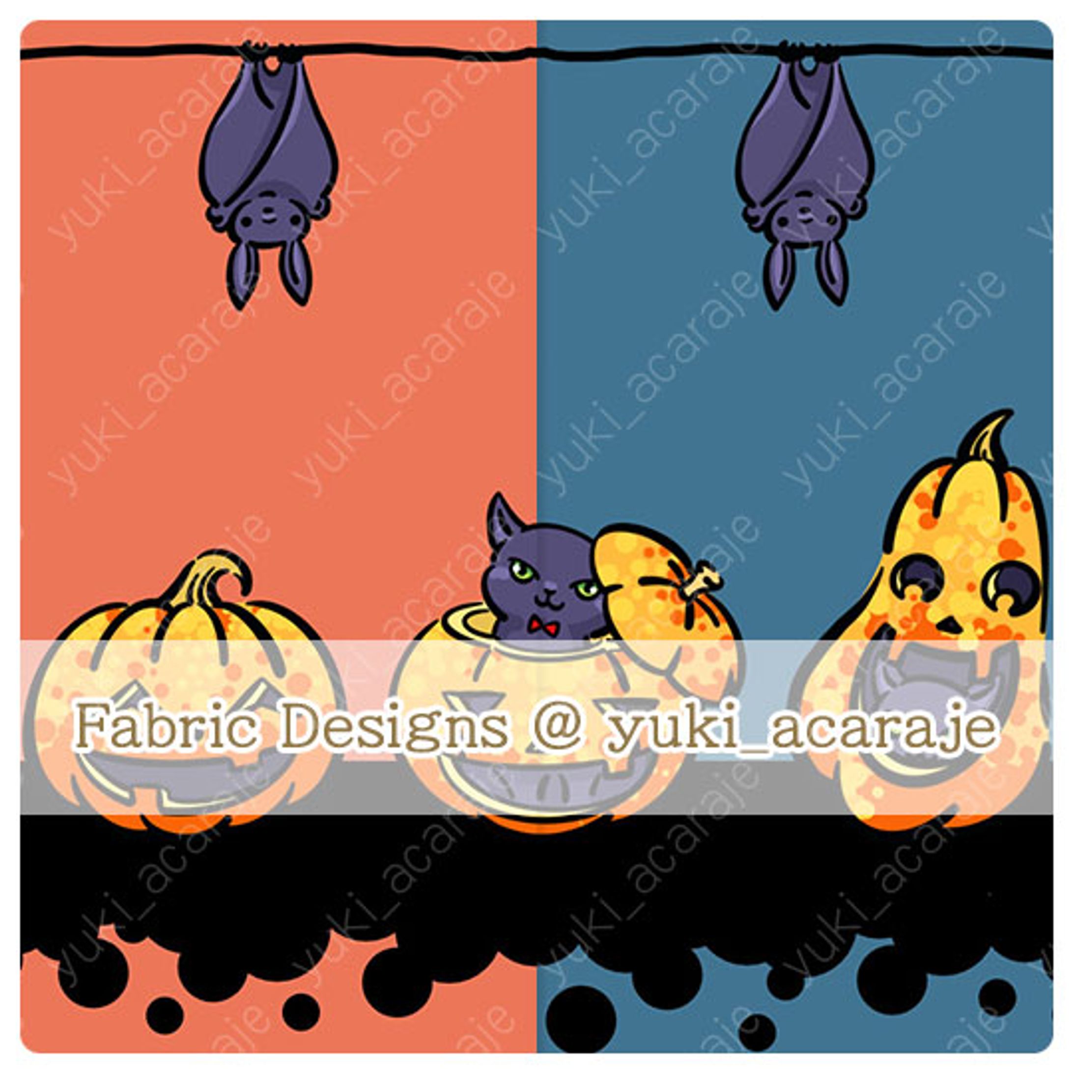 ハロウィンネコ柄-1