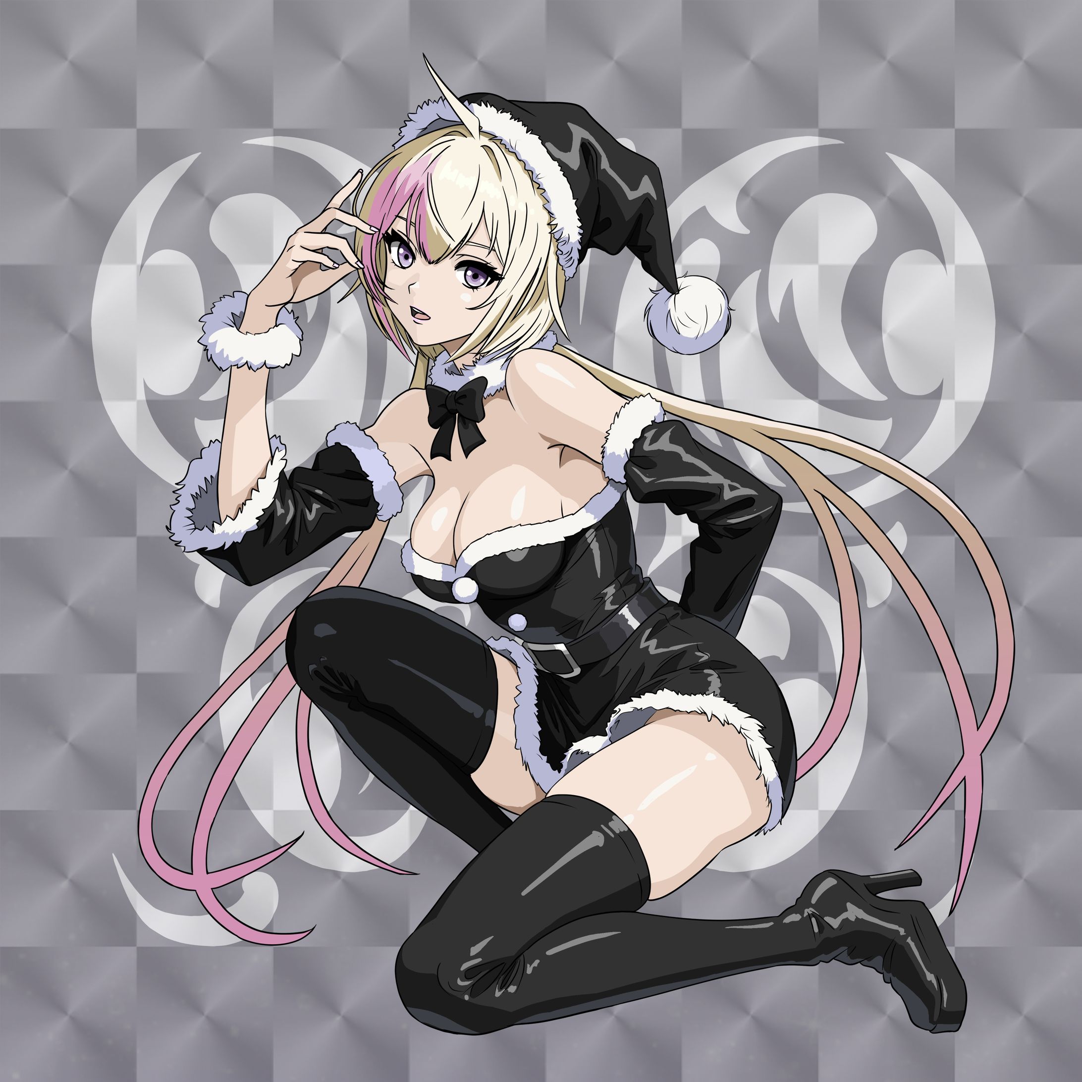 悶絶シールコレクション 東京ラヴドール sticker 乙女椿（おとめつばき）【type:R CHRISTMAS STYLE 黒】-1