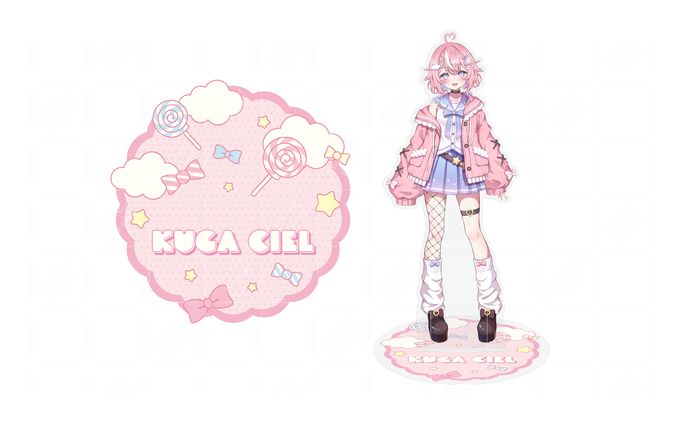 空雅しえる様 生誕記念グッズ(アクスタ台座・缶バッジ)