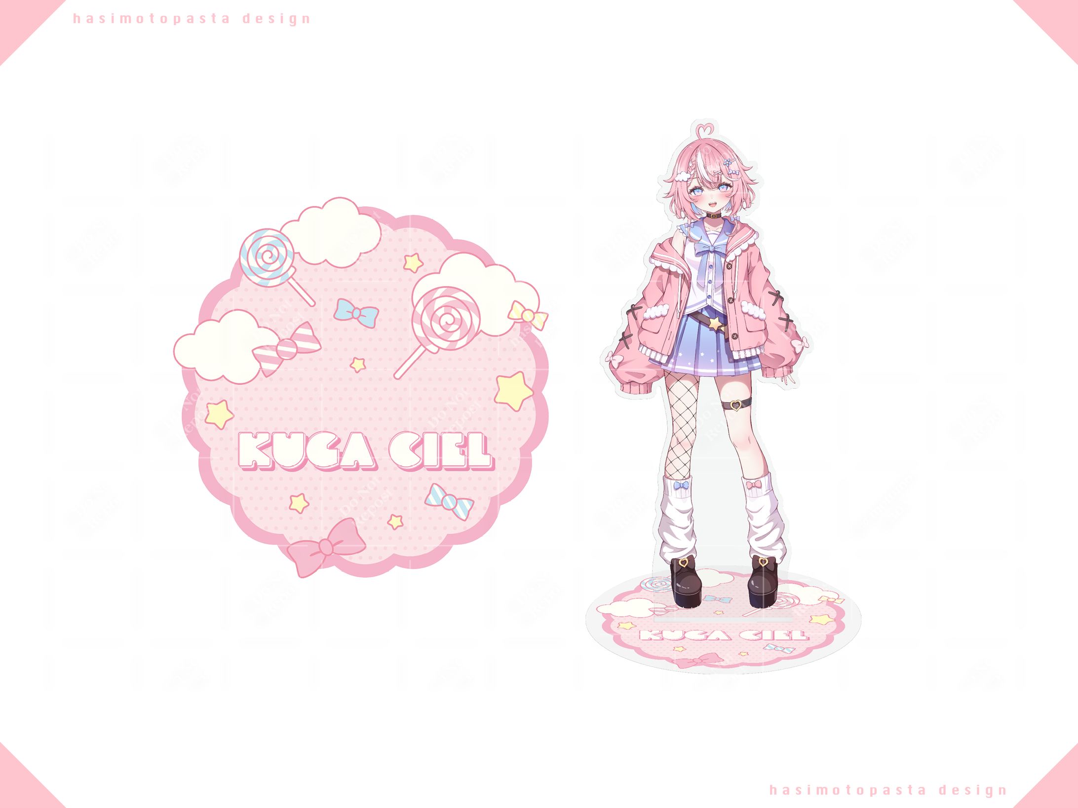 空雅しえる様 生誕記念グッズ(アクスタ台座・缶バッジ)-1