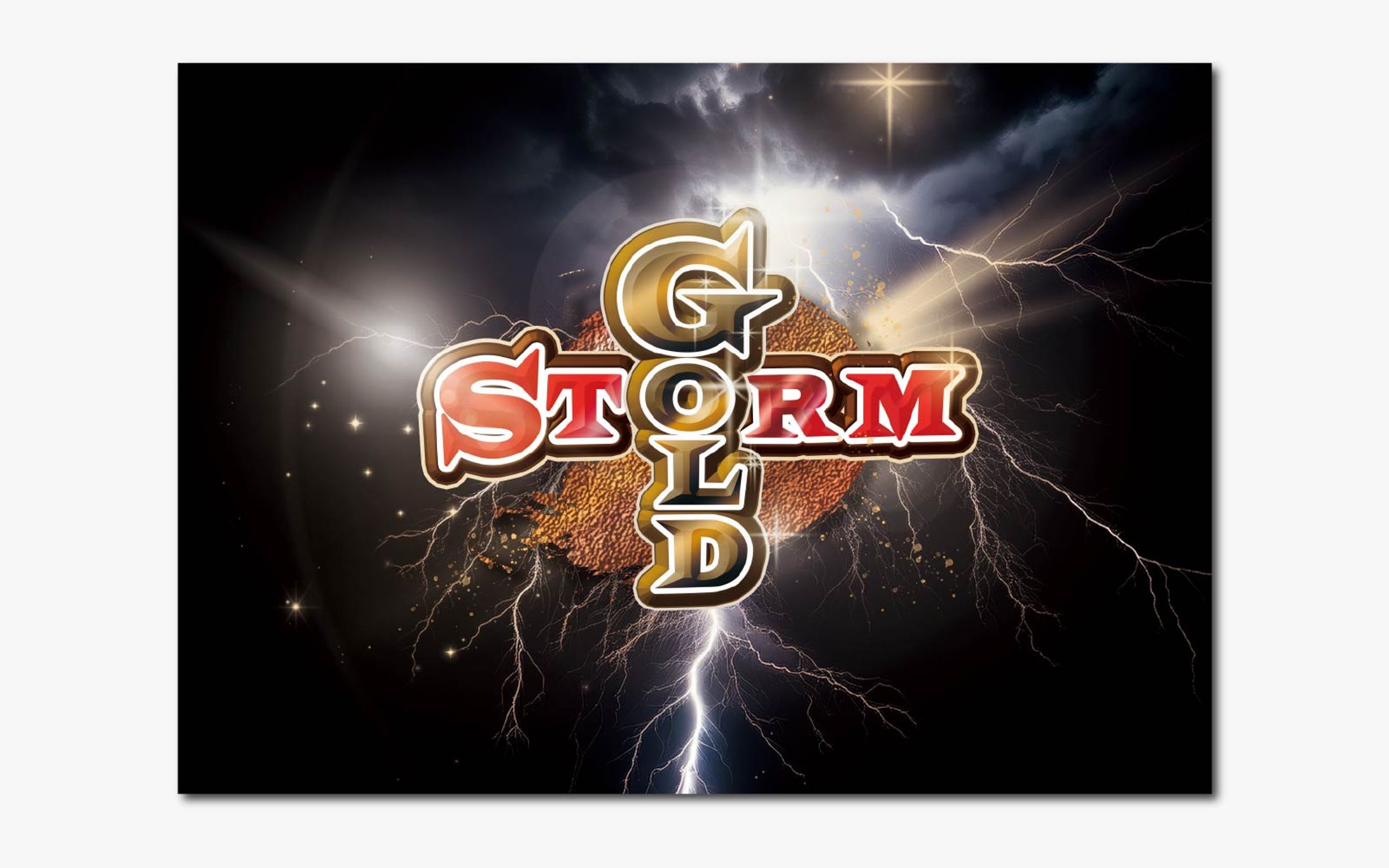 パチンコホール「GOLD STORM」のロゴ【スクール課題】-1