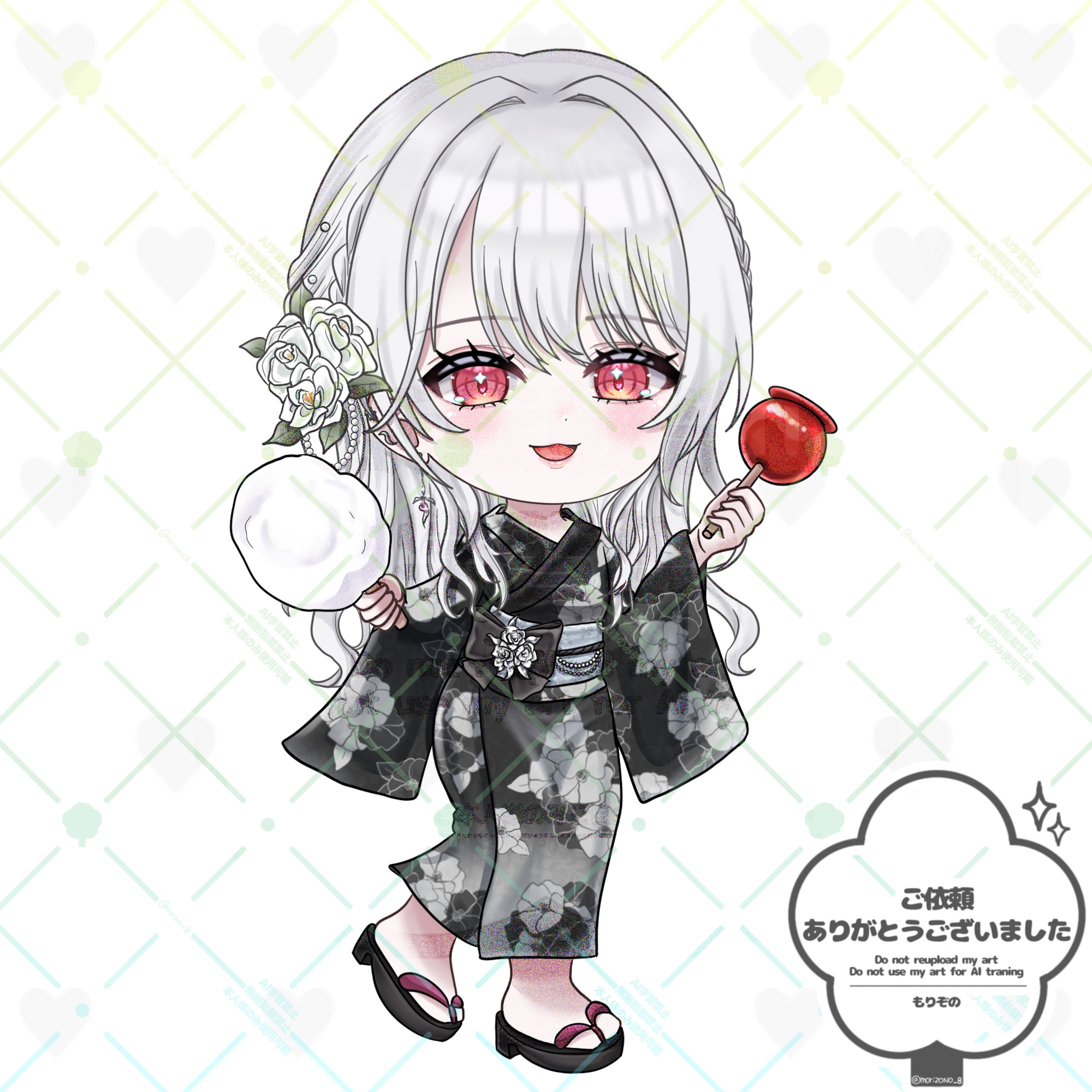 【ご依頼】浴衣ミニキャライラスト-1